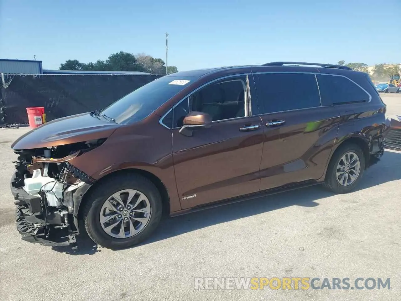 1 Photograph of a damaged car 5TDYRKEC3MS006854 TOYOTA All Models 2021