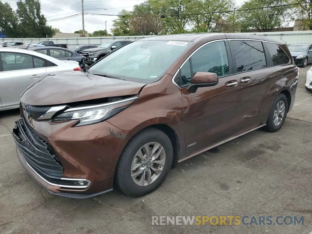 1 Photograph of a damaged car 5TDYRKEC6MS017492 TOYOTA All Models 2021