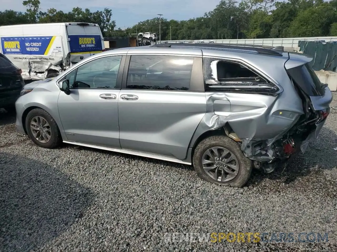 2 Photograph of a damaged car 5TDYRKEC9MS030284 TOYOTA All Models 2021
