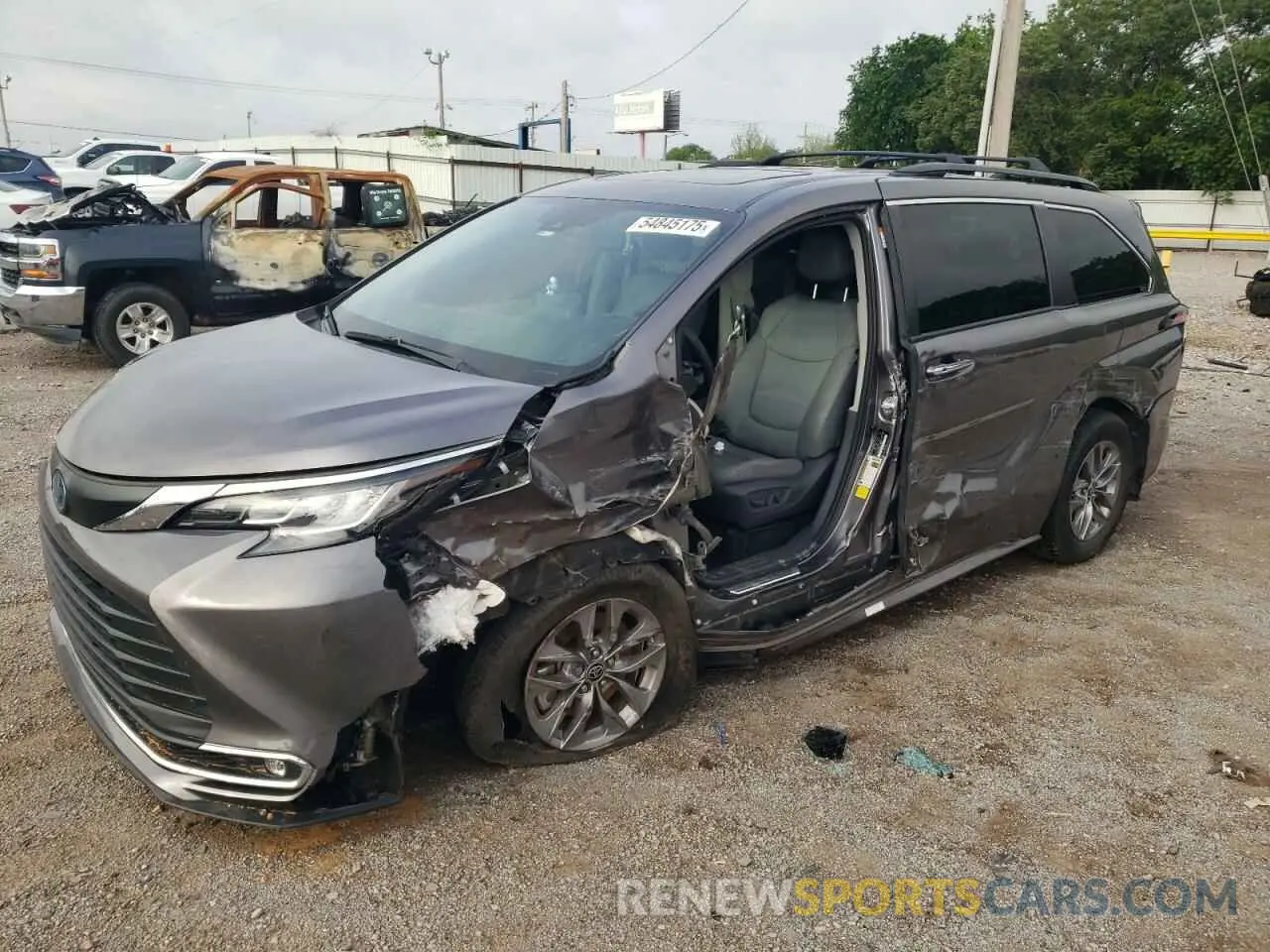 1 Photograph of a damaged car 5TDYRKEC9MS056593 TOYOTA All Models 2021