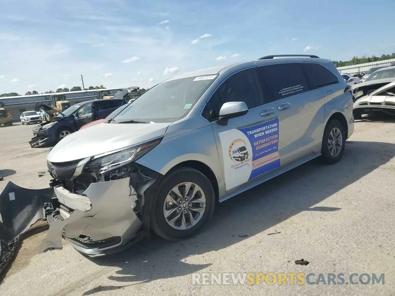 1 Photograph of a damaged car 5TDKRKEC0NS106305 TOYOTA All Models 2022