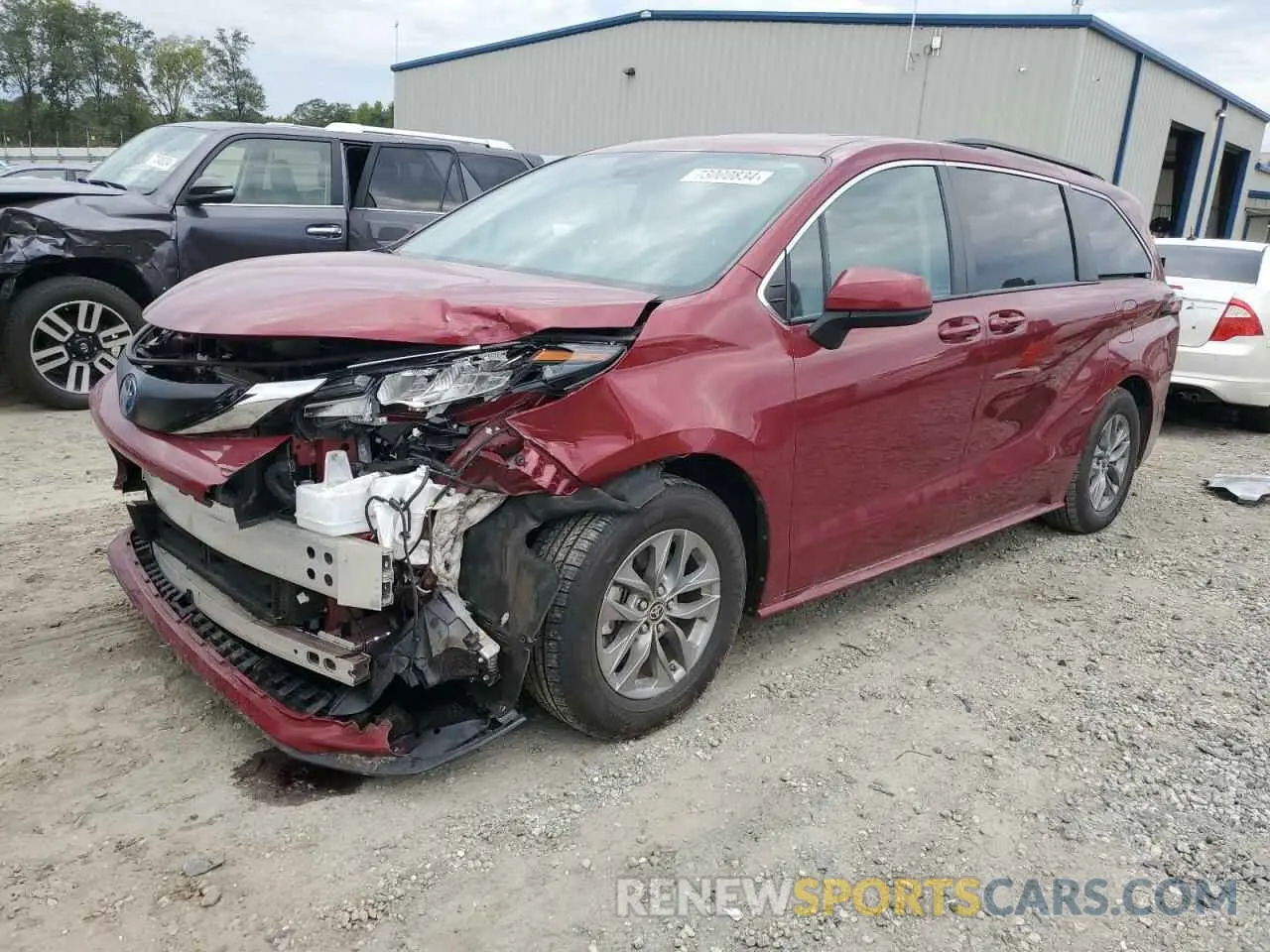 1 Photograph of a damaged car 5TDKRKEC6NS129698 TOYOTA All Models 2022