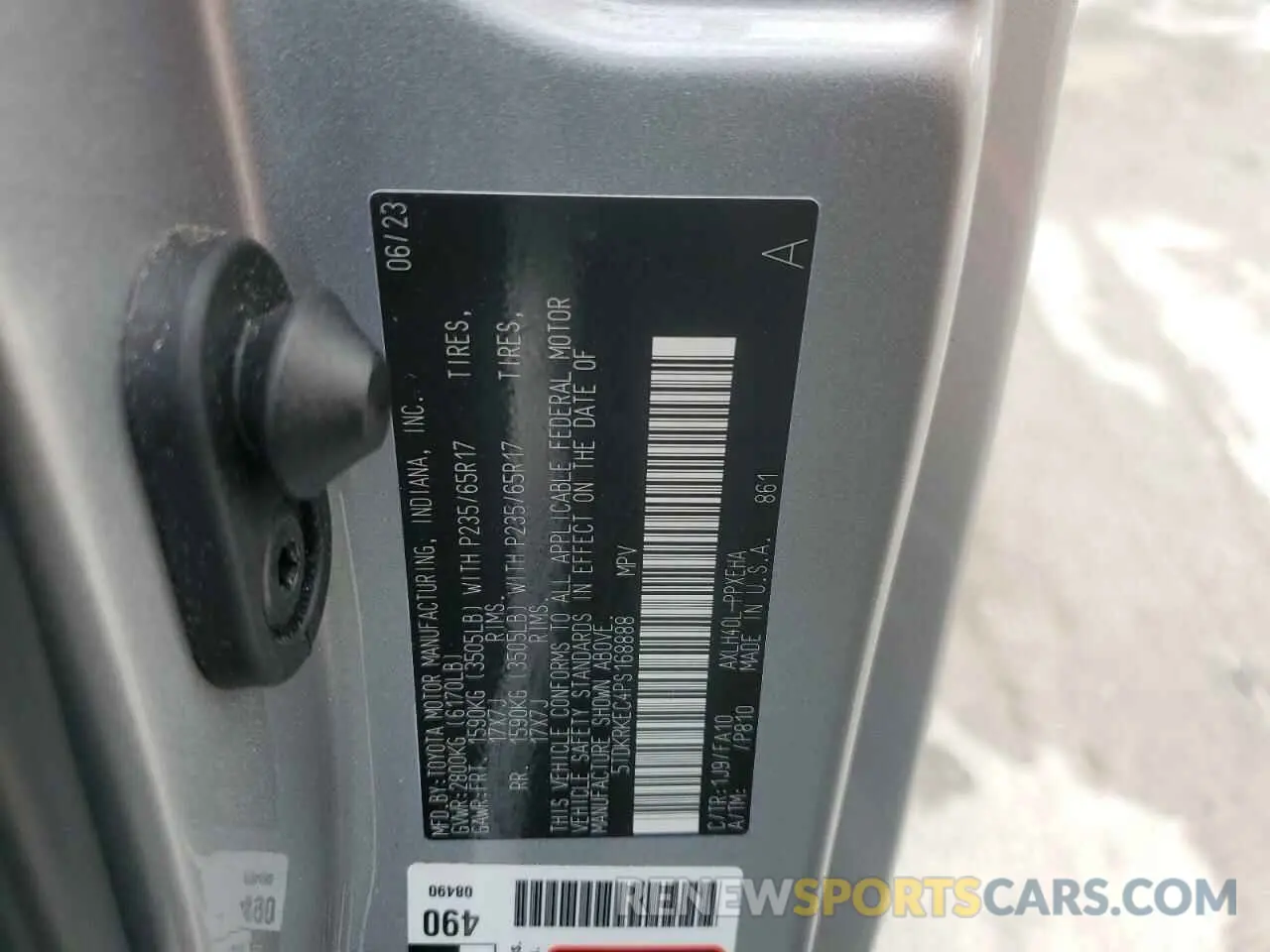 13 Photograph of a damaged car 5TDKRKEC4PS168888 TOYOTA All Models 2023