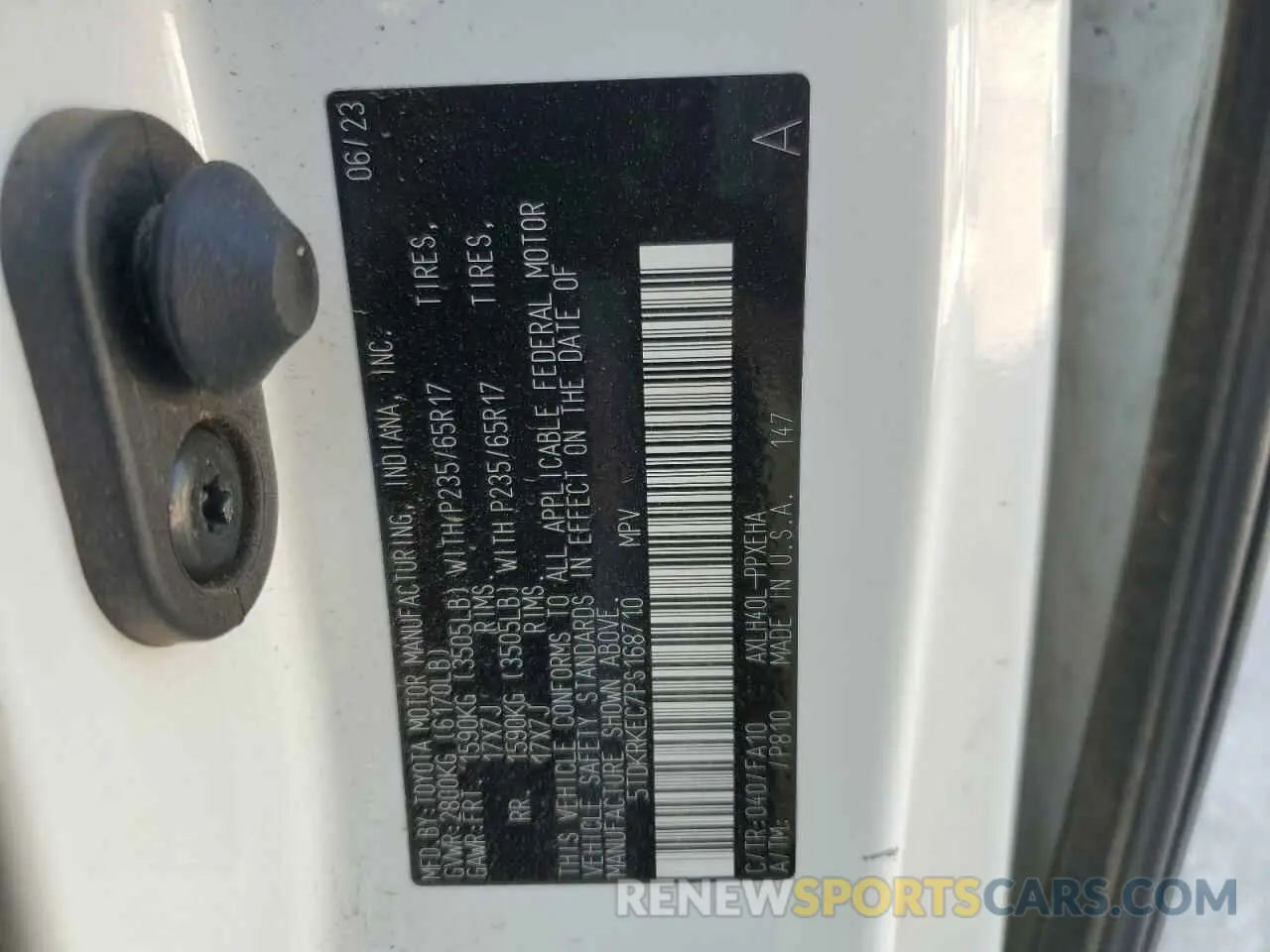 13 Photograph of a damaged car 5TDKRKEC7PS168710 TOYOTA All Models 2023