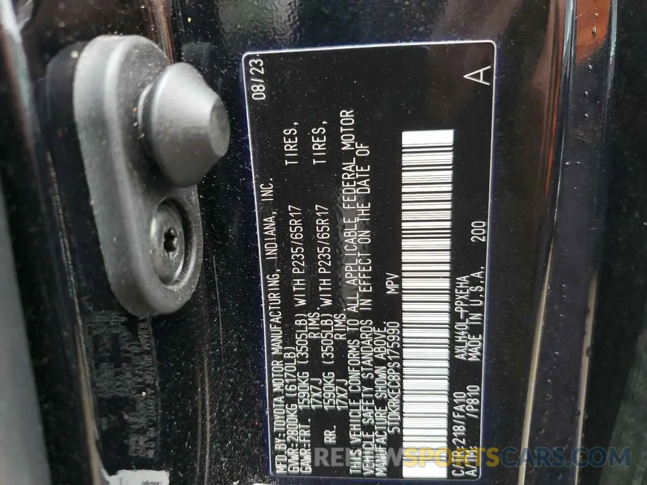 14 Photograph of a damaged car 5TDKRKEC8PS175990 TOYOTA All Models 2023