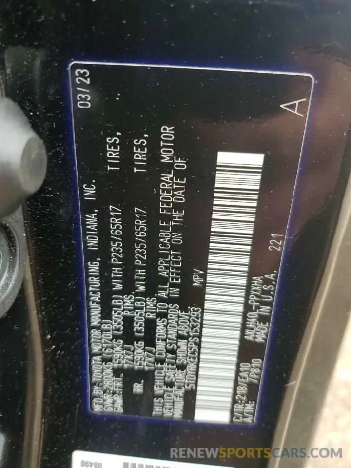 13 Photograph of a damaged car 5TDYRKEC5PS153293 TOYOTA All Models 2023
