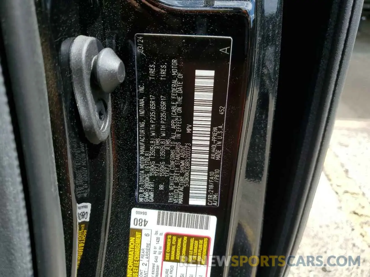 13 Photograph of a damaged car 5TDKRKEC8RS200373 TOYOTA All Models 2024