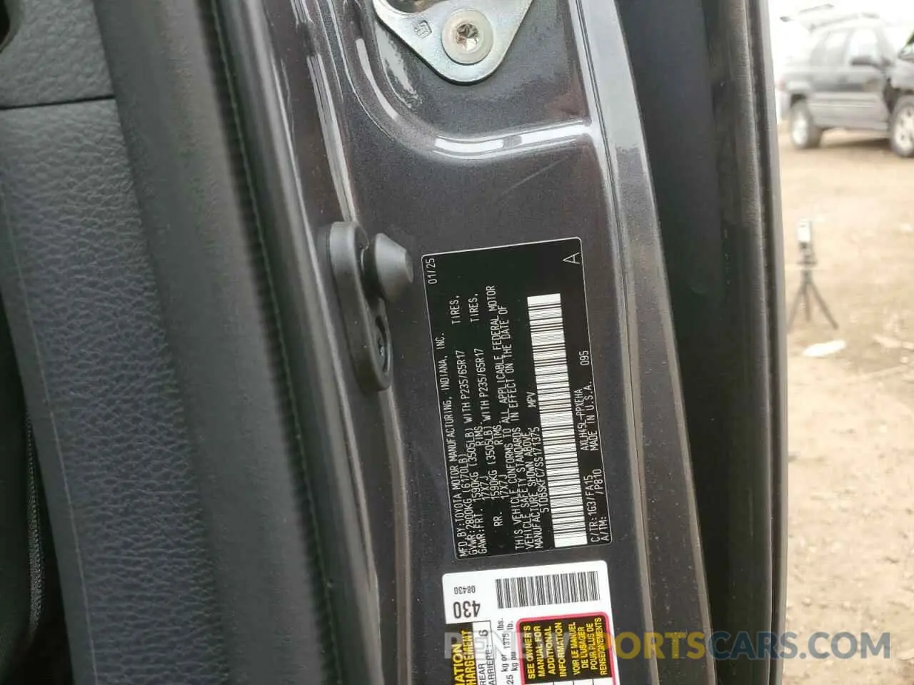 15 Photograph of a damaged car 5TDBSKFC7SS171375 TOYOTA All Models 2025