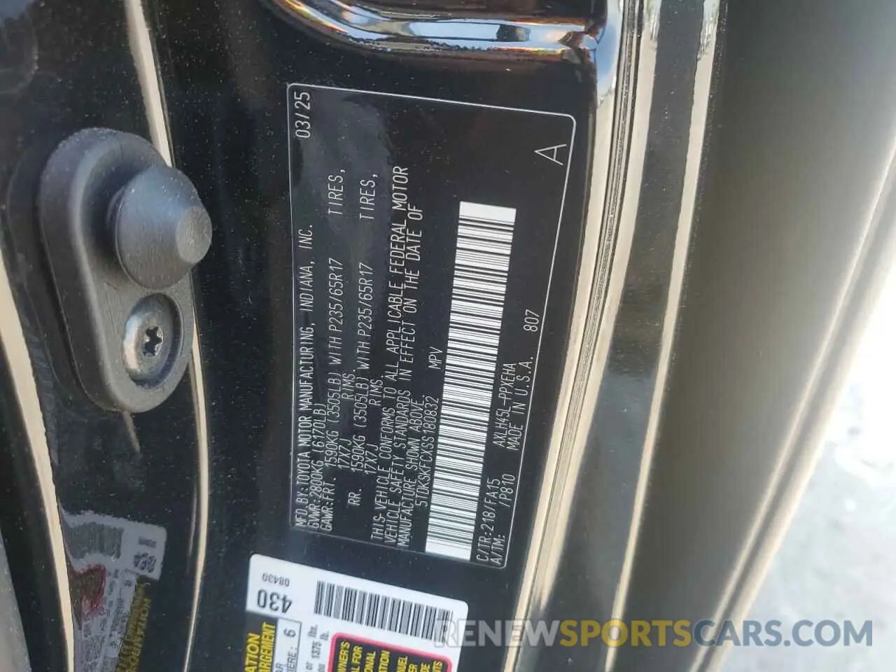 13 Photograph of a damaged car 5TDKSKFCXSS180832 TOYOTA All Models 2025