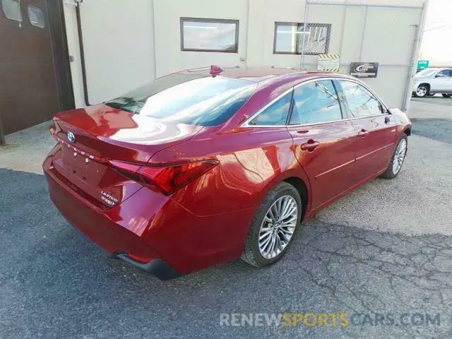 4 Photograph of a damaged car 4T1B21FB3KU003886 TOYOTA AVALON 2019