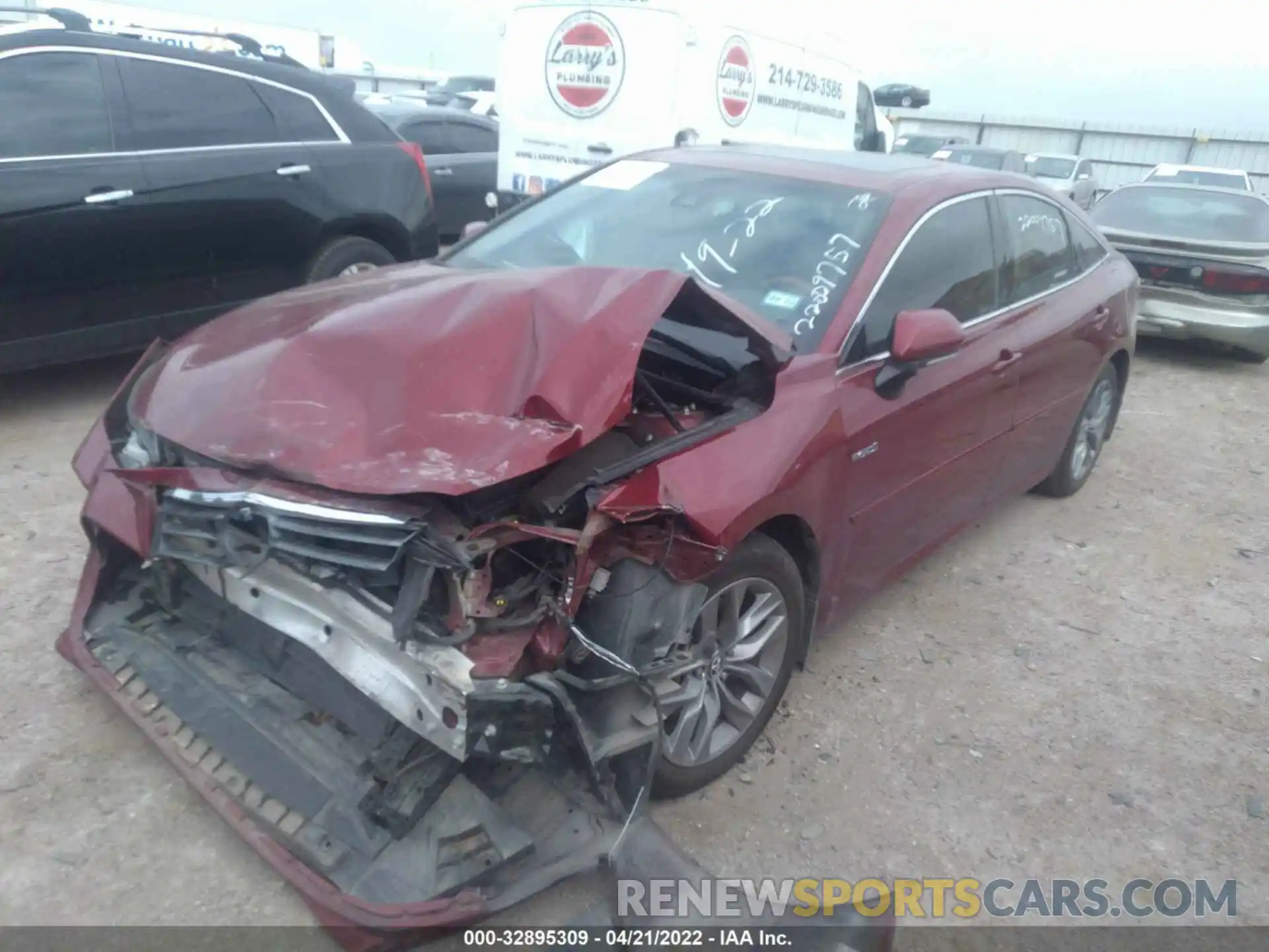 2 Photograph of a damaged car 4T1B21FB8KU004693 TOYOTA AVALON 2019