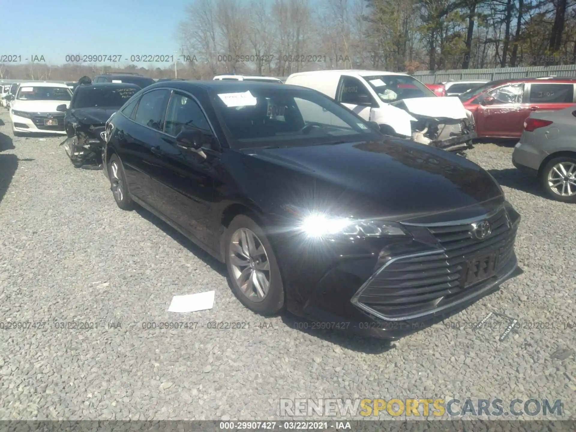 1 Photograph of a damaged car 4T1BZ1FB0KU011181 TOYOTA AVALON 2019