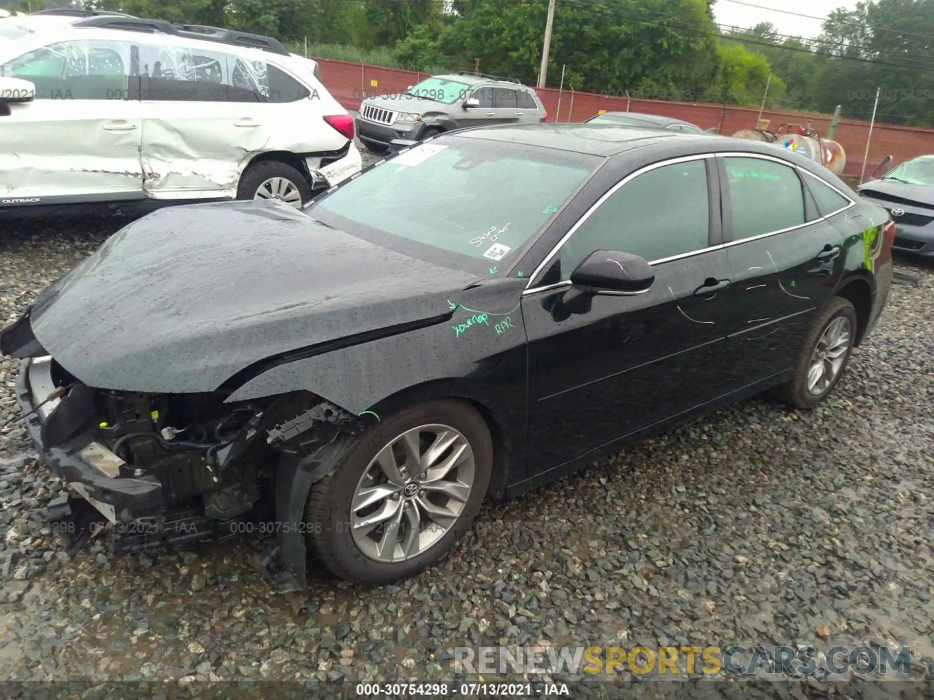 2 Photograph of a damaged car 4T1BZ1FB0KU015263 TOYOTA AVALON 2019