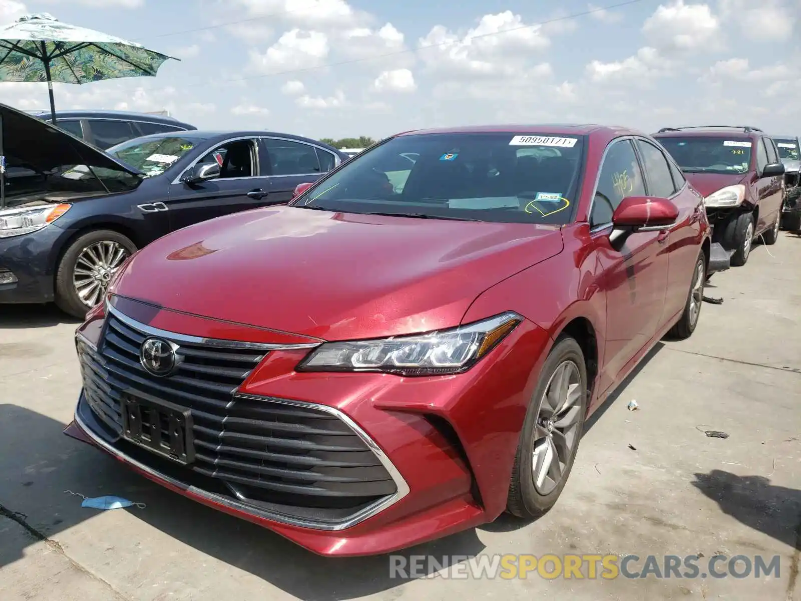 2 Photograph of a damaged car 4T1AZ1FB7LU045602 TOYOTA AVALON 2020