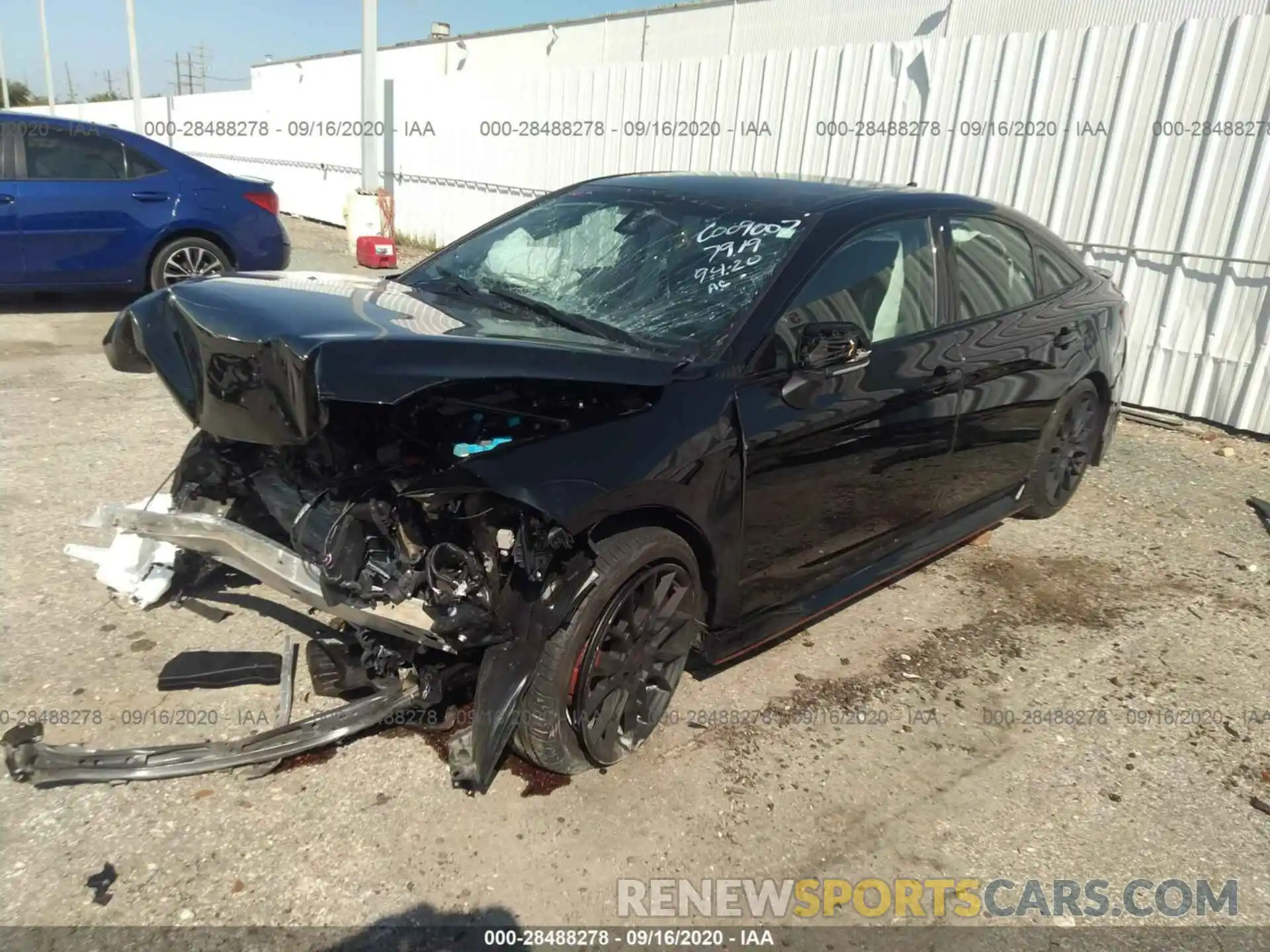 2 Photograph of a damaged car 4T1FZ1FB5LU047919 TOYOTA AVALON 2020