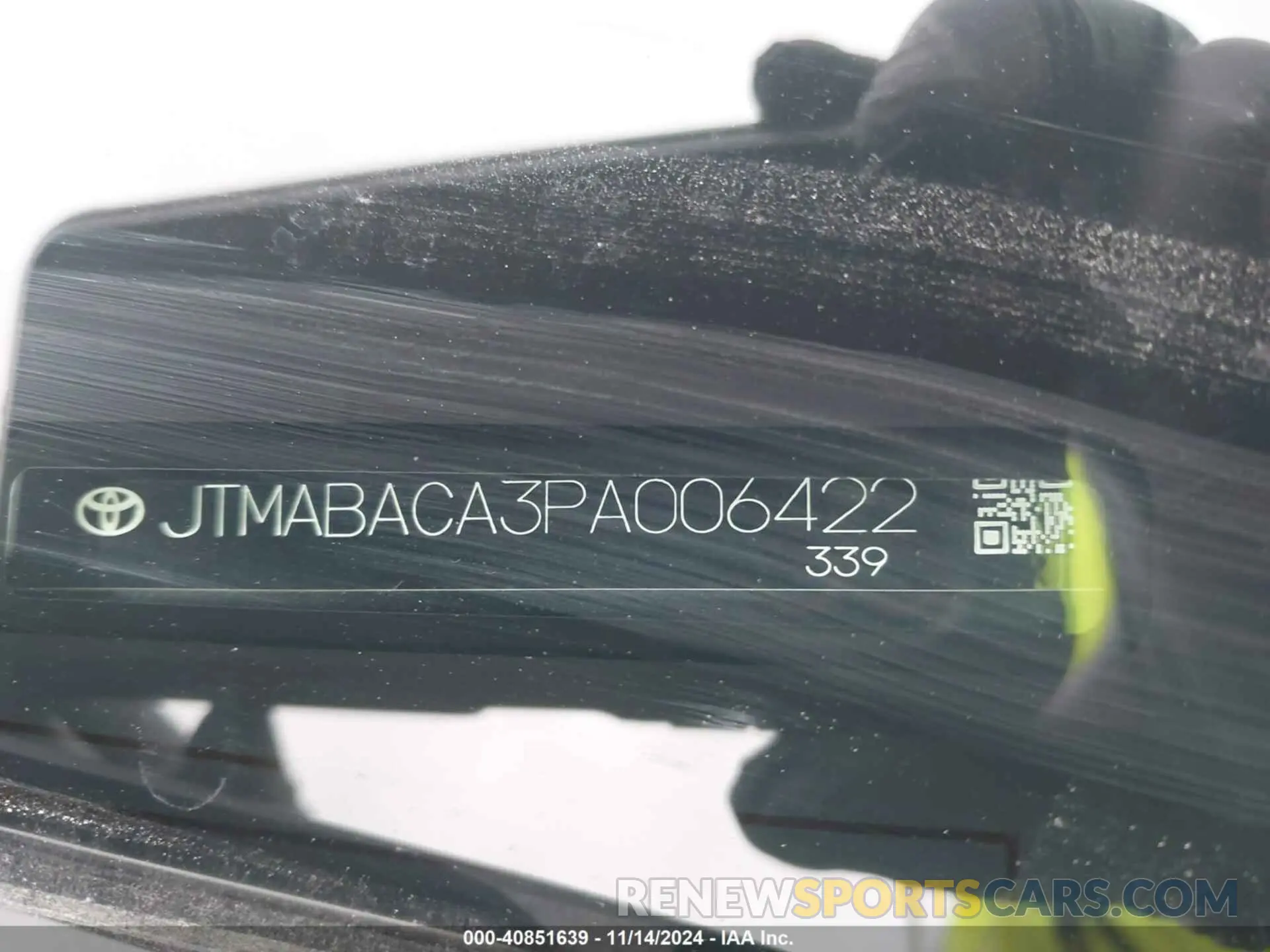 9 Photograph of a damaged car JTMABACA3PA006422 TOYOTA BZ4X 2023