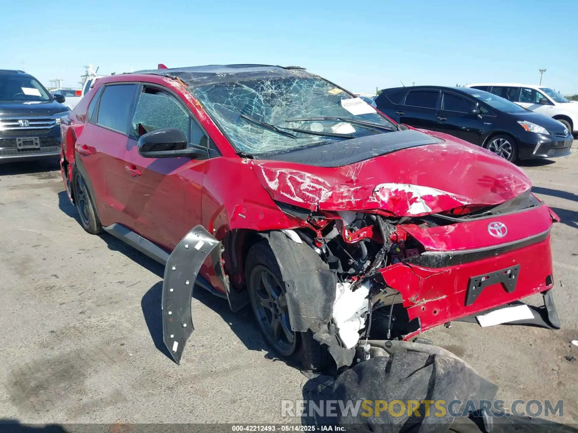 1 Photograph of a damaged car JTMABACAXRA078351 TOYOTA BZ4X 2024
