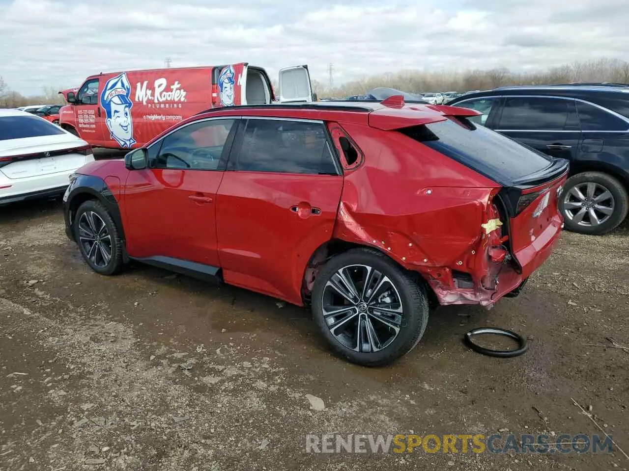 2 Photograph of a damaged car JTMABACA1PA037930 TOYOTA BZ4X XLE 2023