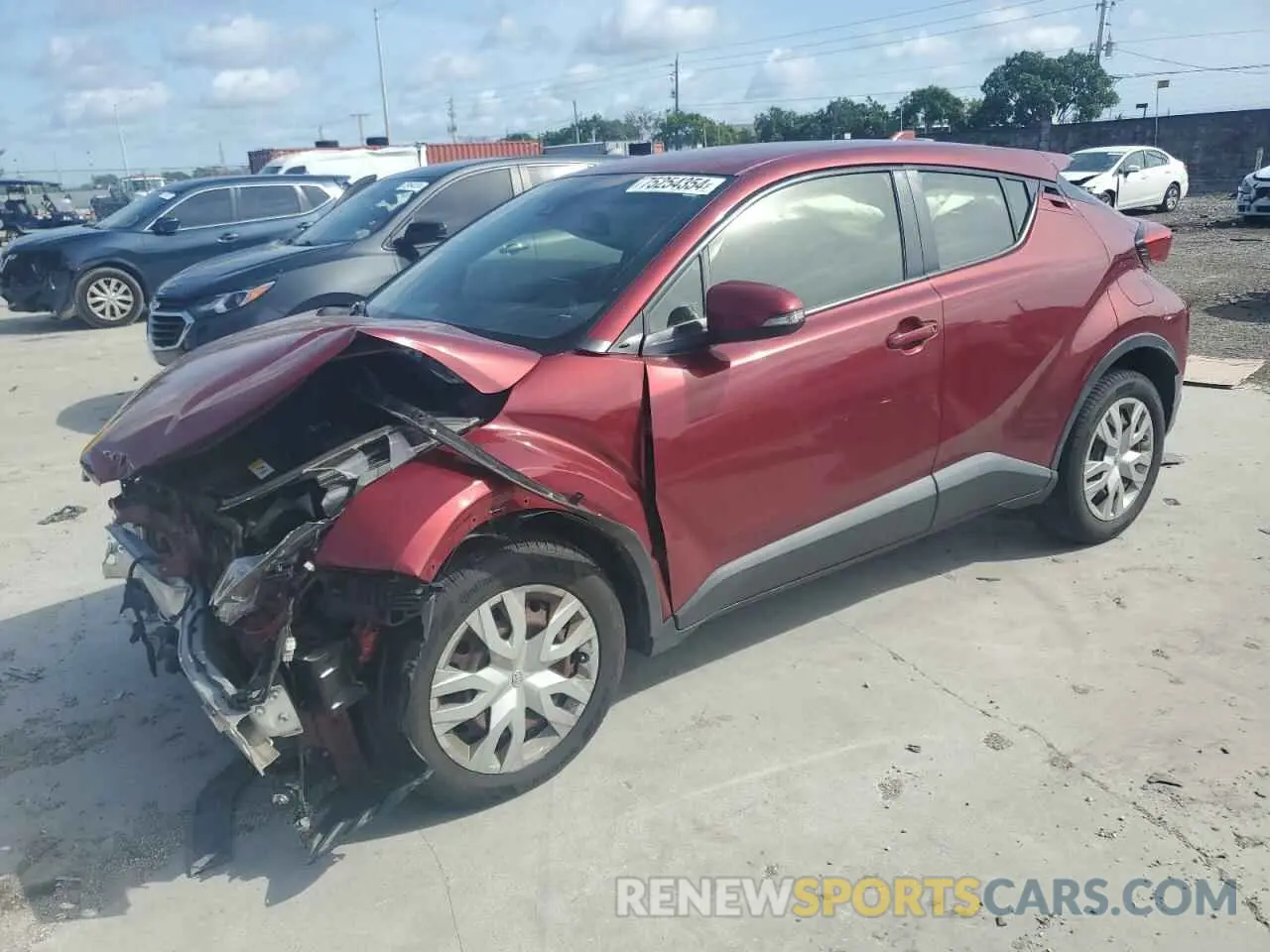 1 Photograph of a damaged car JTNKHMBX0K1017361 TOYOTA C-HR 2019