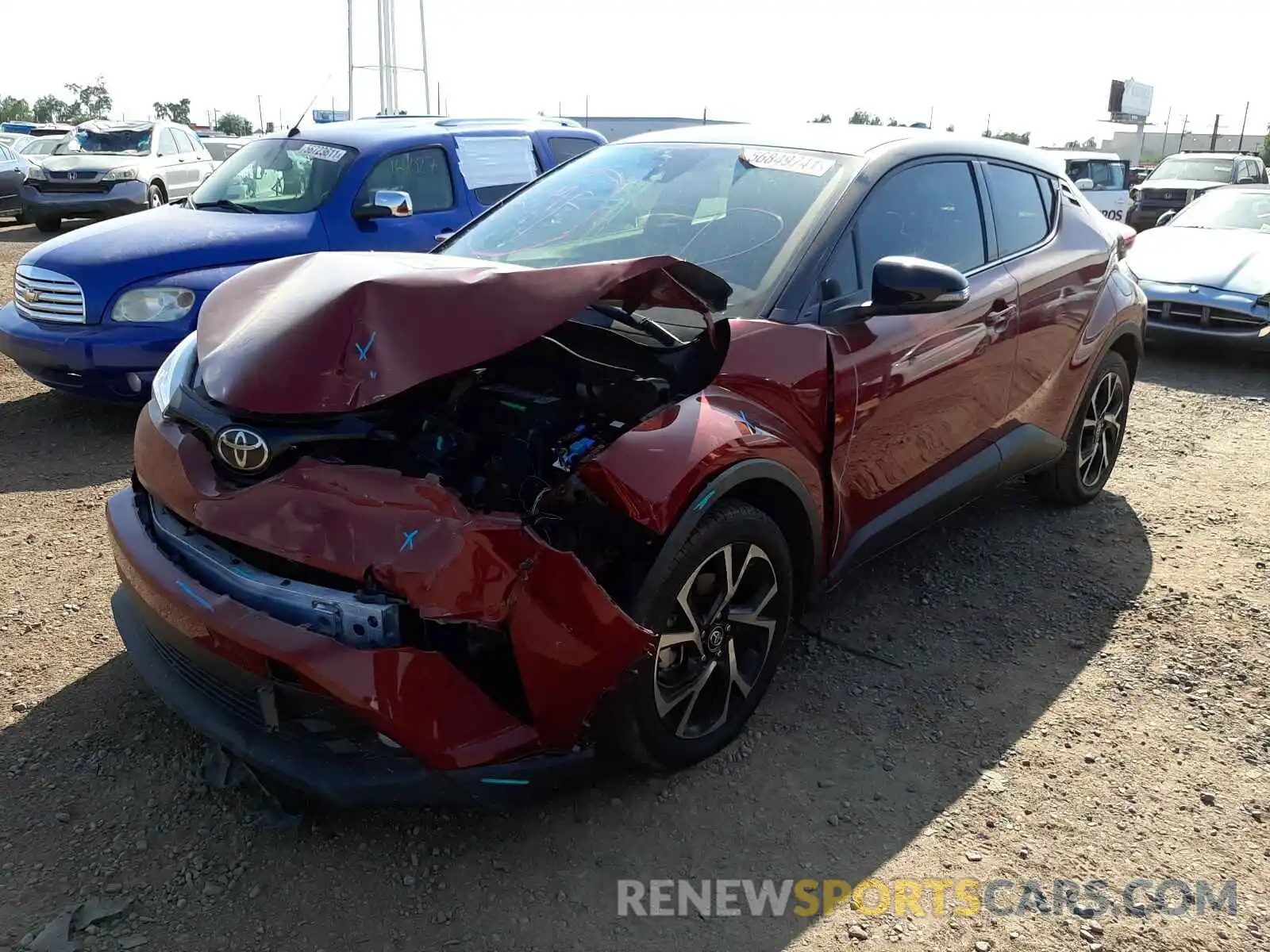 2 Photograph of a damaged car JTNKHMBX0K1018400 TOYOTA C-HR 2019