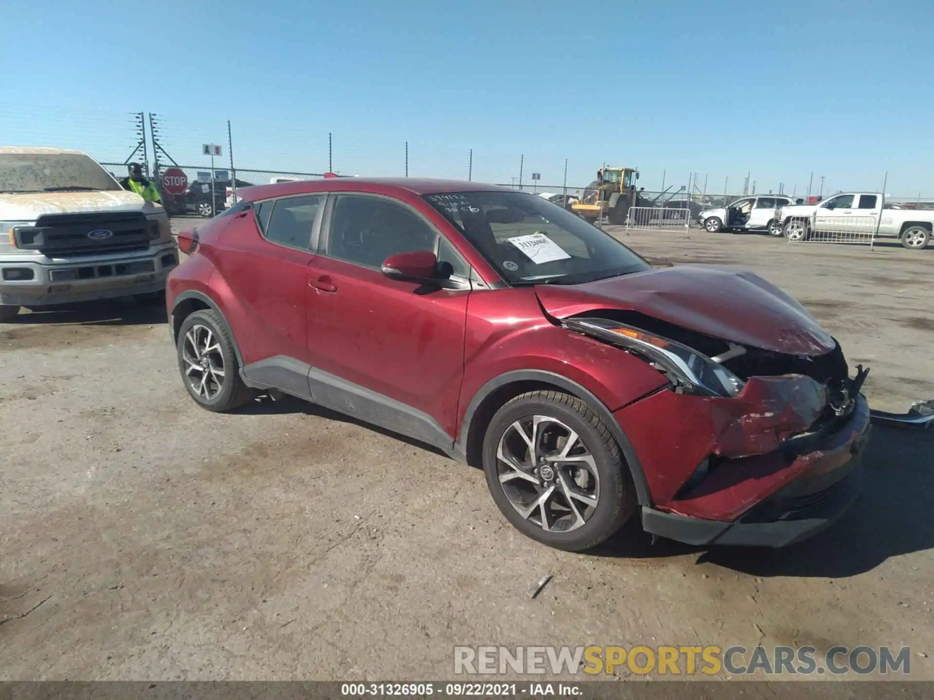 1 Photograph of a damaged car JTNKHMBX0K1018834 TOYOTA C-HR 2019