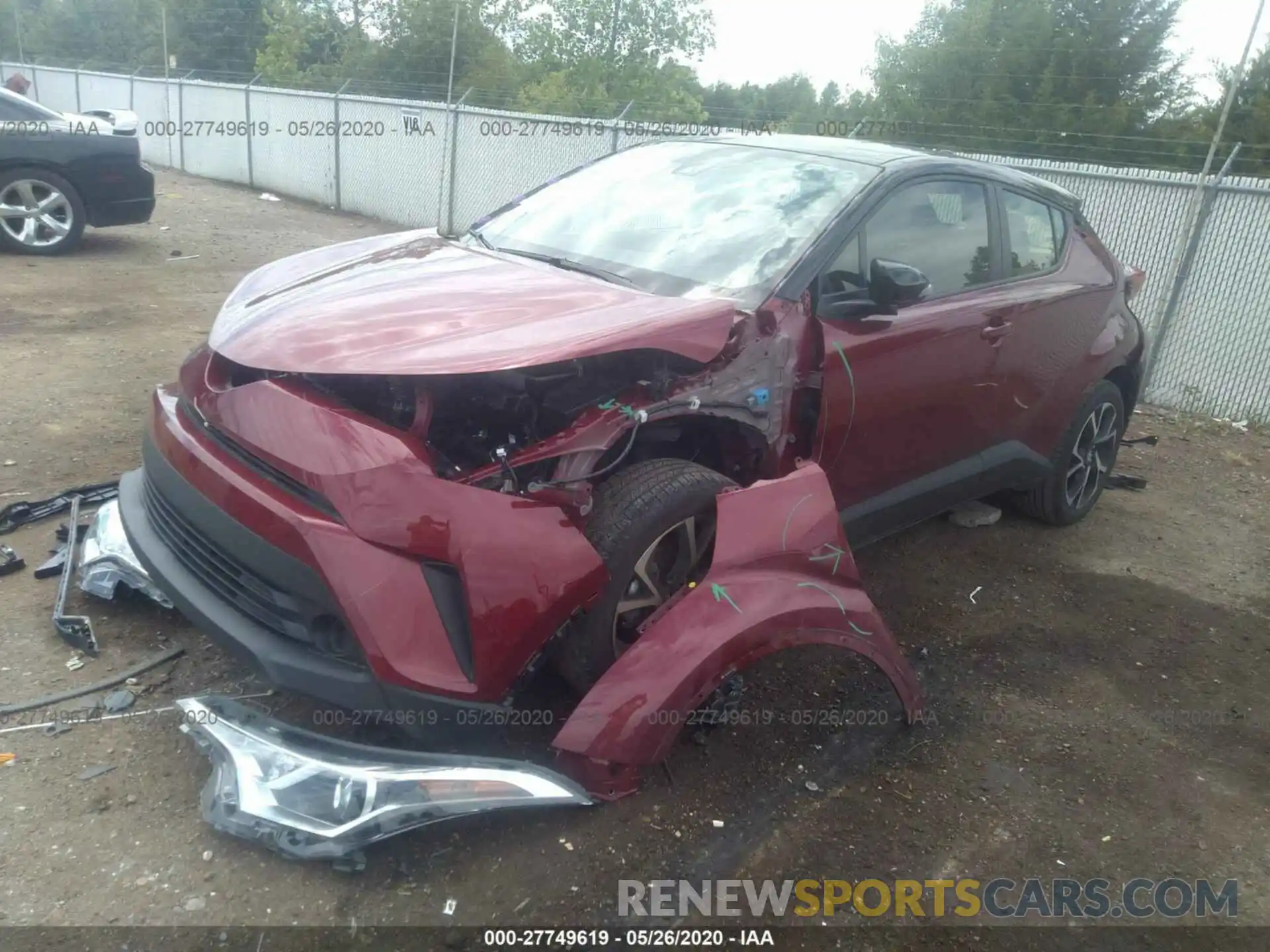 2 Photograph of a damaged car JTNKHMBX0K1049971 TOYOTA C-HR 2019