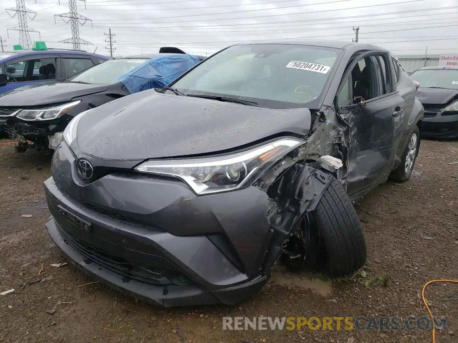 2 Photograph of a damaged car JTNKHMBX0K1054362 TOYOTA C-HR 2019