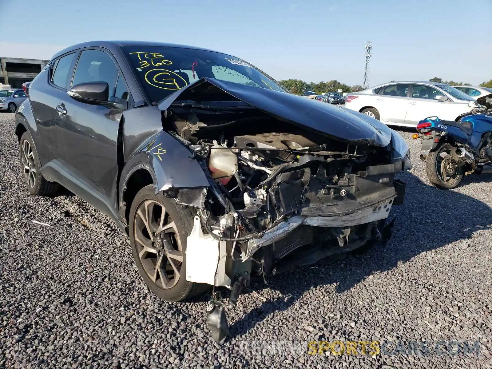 1 Photograph of a damaged car JTNKHMBX1K1015828 TOYOTA C-HR 2019