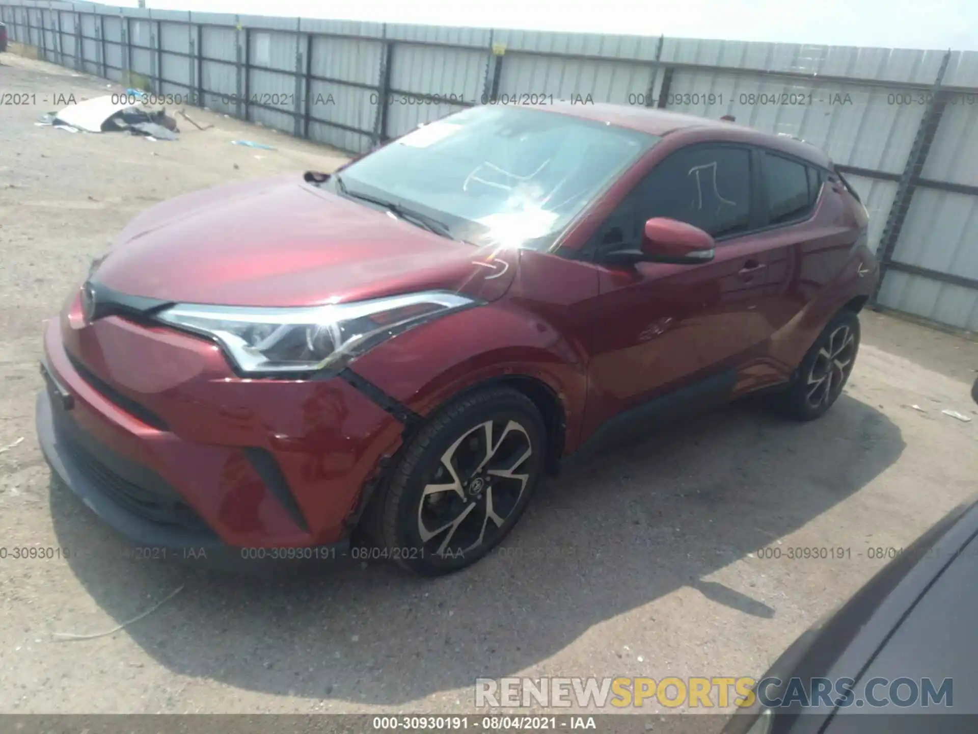 2 Photograph of a damaged car JTNKHMBX1K1021578 TOYOTA C-HR 2019