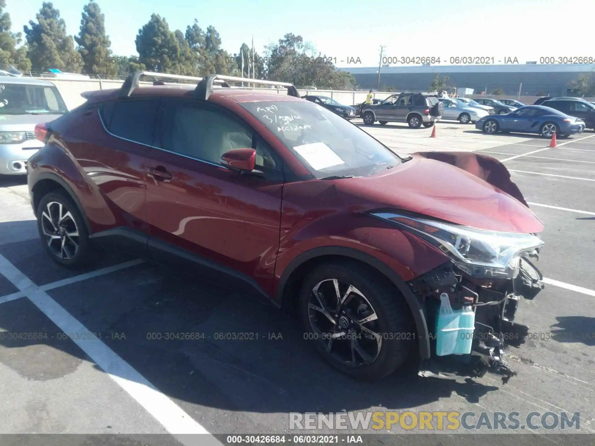 1 Photograph of a damaged car JTNKHMBX1K1051664 TOYOTA C-HR 2019