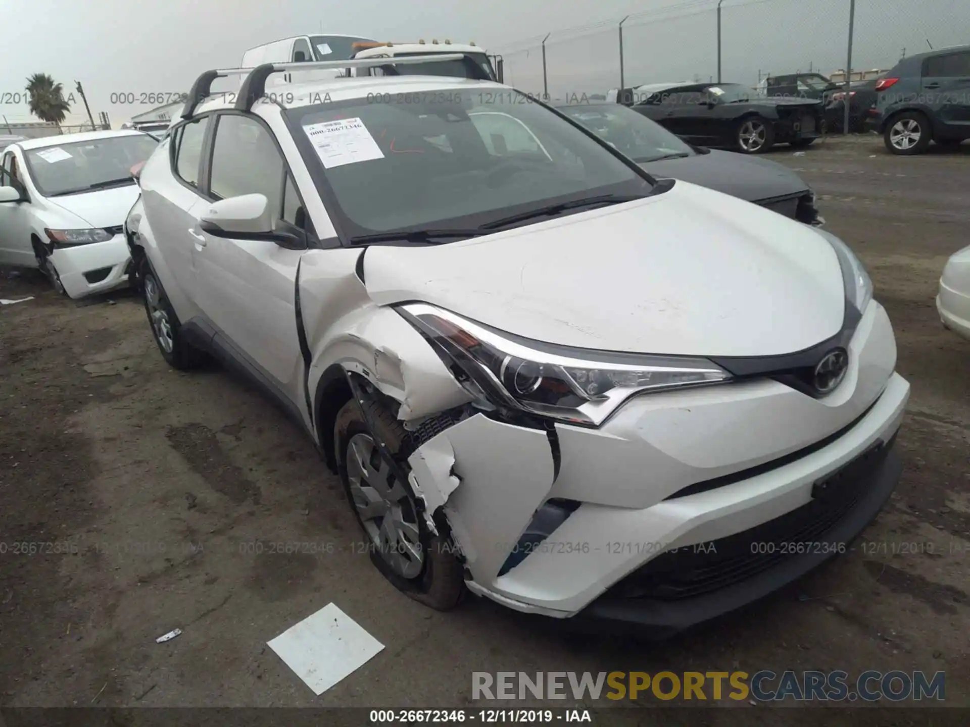 1 Photograph of a damaged car JTNKHMBX3K1044876 TOYOTA C-HR 2019