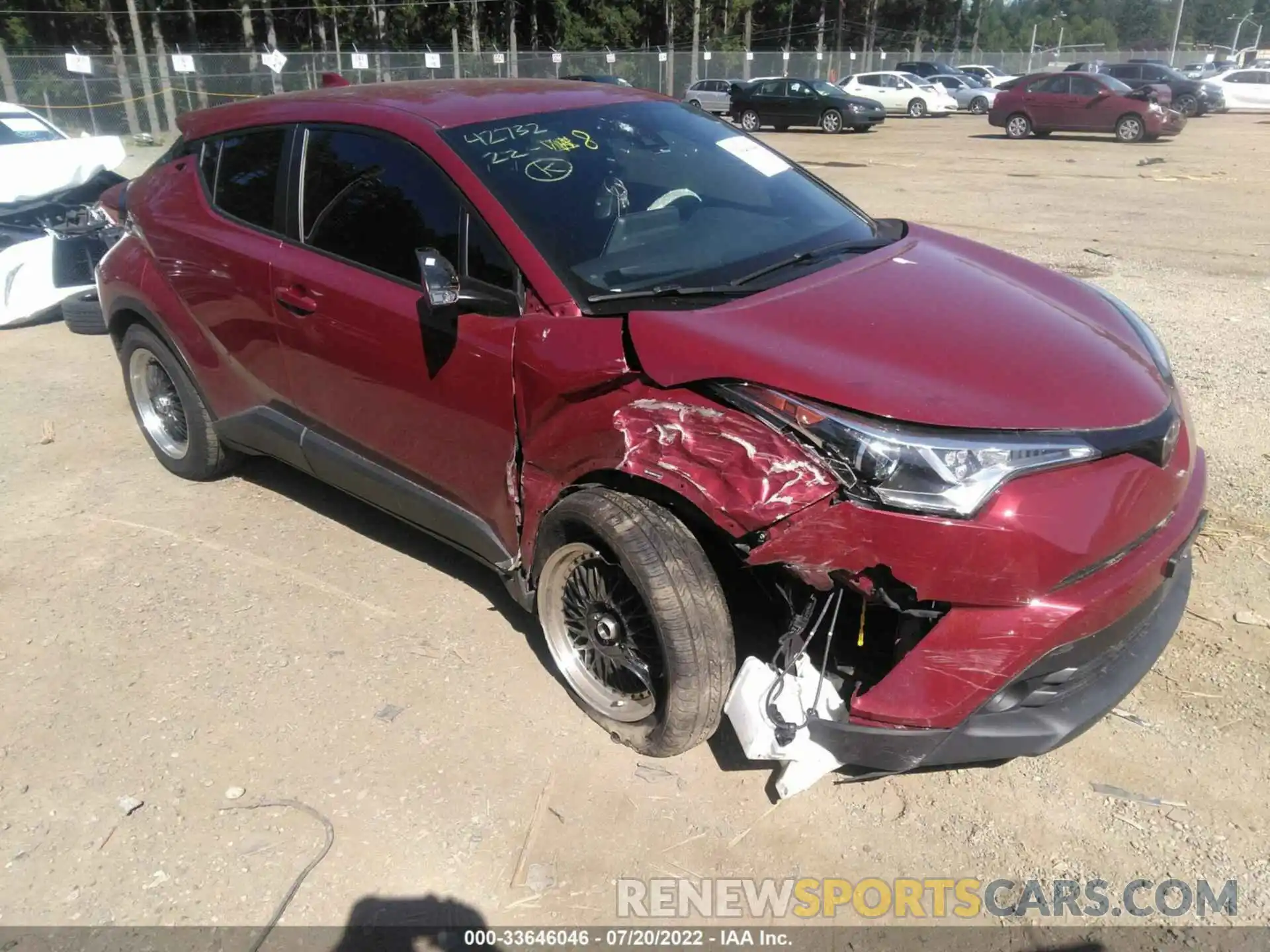 1 Photograph of a damaged car JTNKHMBX3K1044912 TOYOTA C-HR 2019