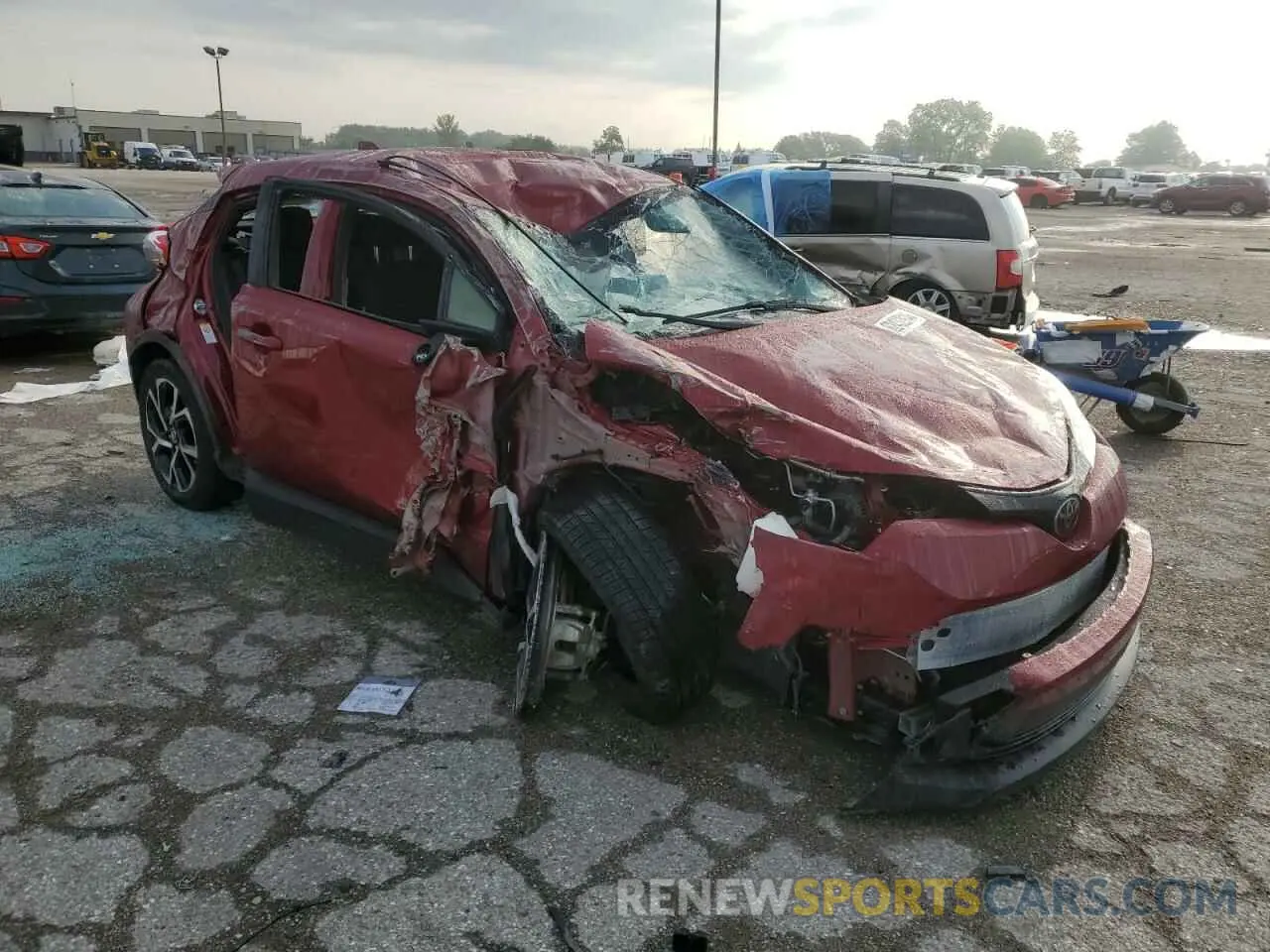4 Photograph of a damaged car JTNKHMBX3K1047017 TOYOTA C-HR 2019