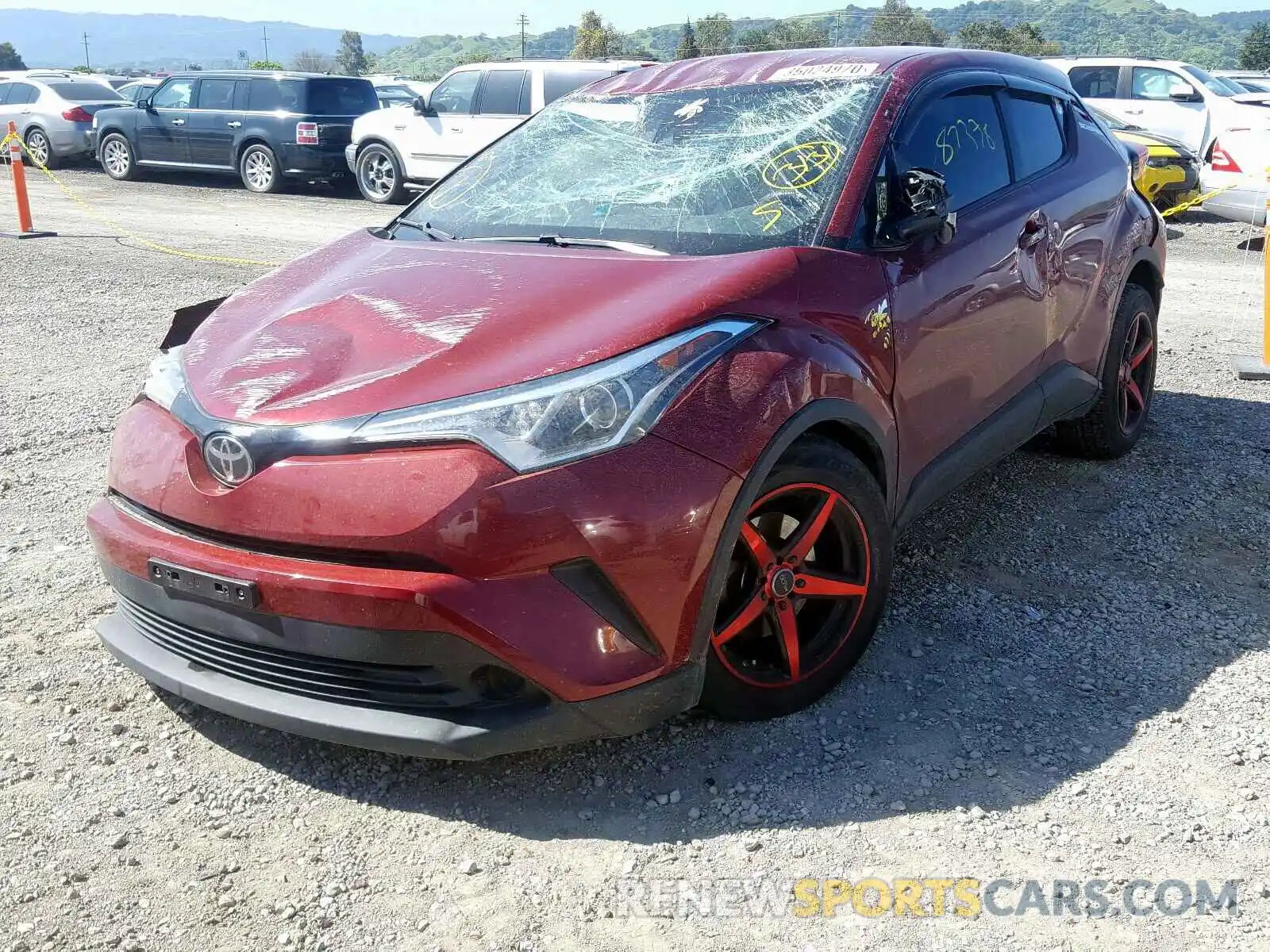 2 Photograph of a damaged car JTNKHMBX4K1024913 TOYOTA C-HR 2019