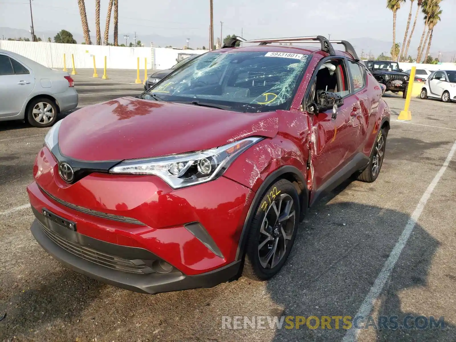 2 Photograph of a damaged car JTNKHMBX4K1040674 TOYOTA C-HR 2019