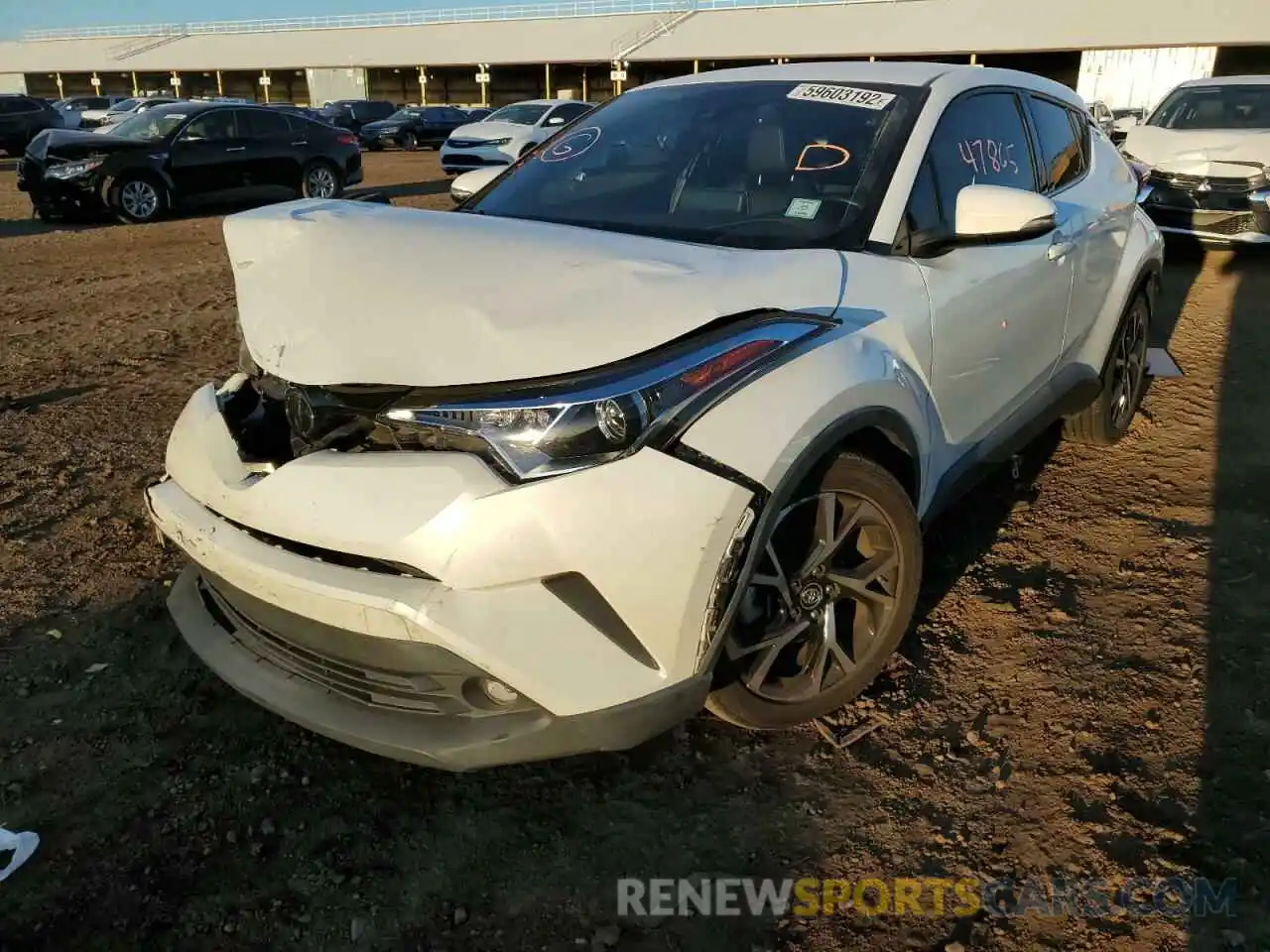 2 Photograph of a damaged car JTNKHMBX5K1015489 TOYOTA C-HR 2019