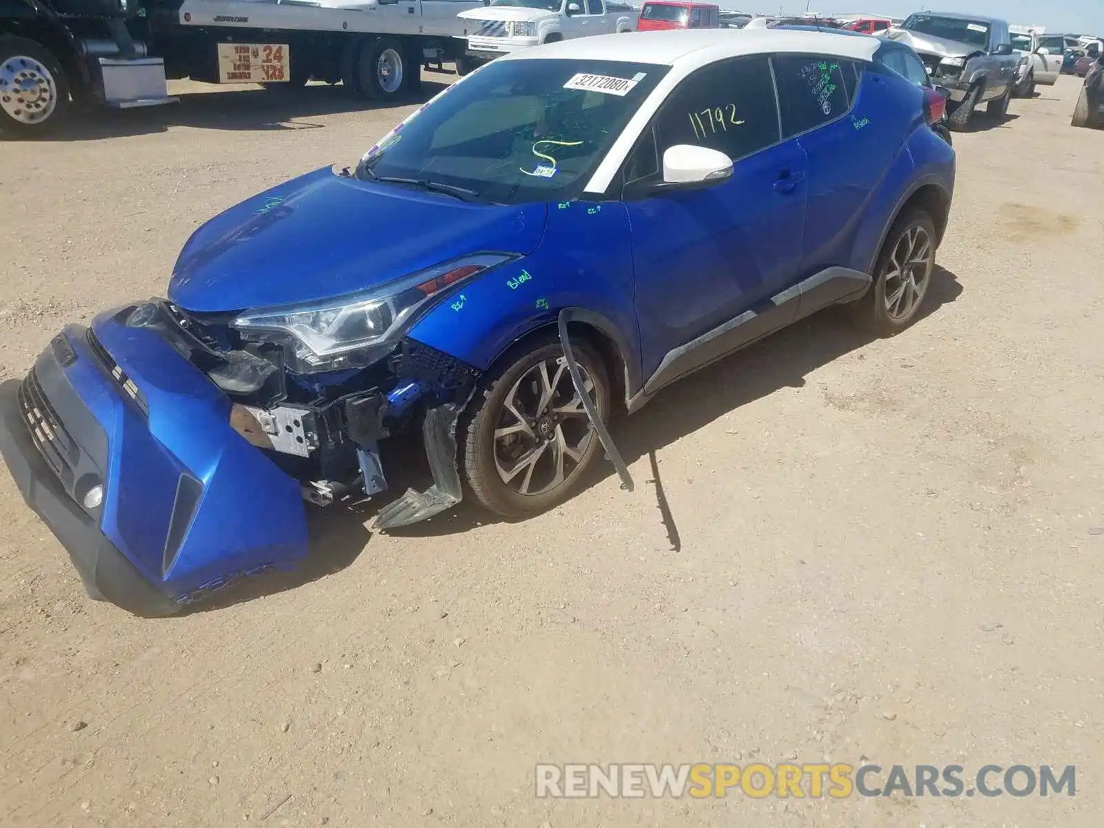 2 Photograph of a damaged car JTNKHMBX5K1024340 TOYOTA C-HR 2019