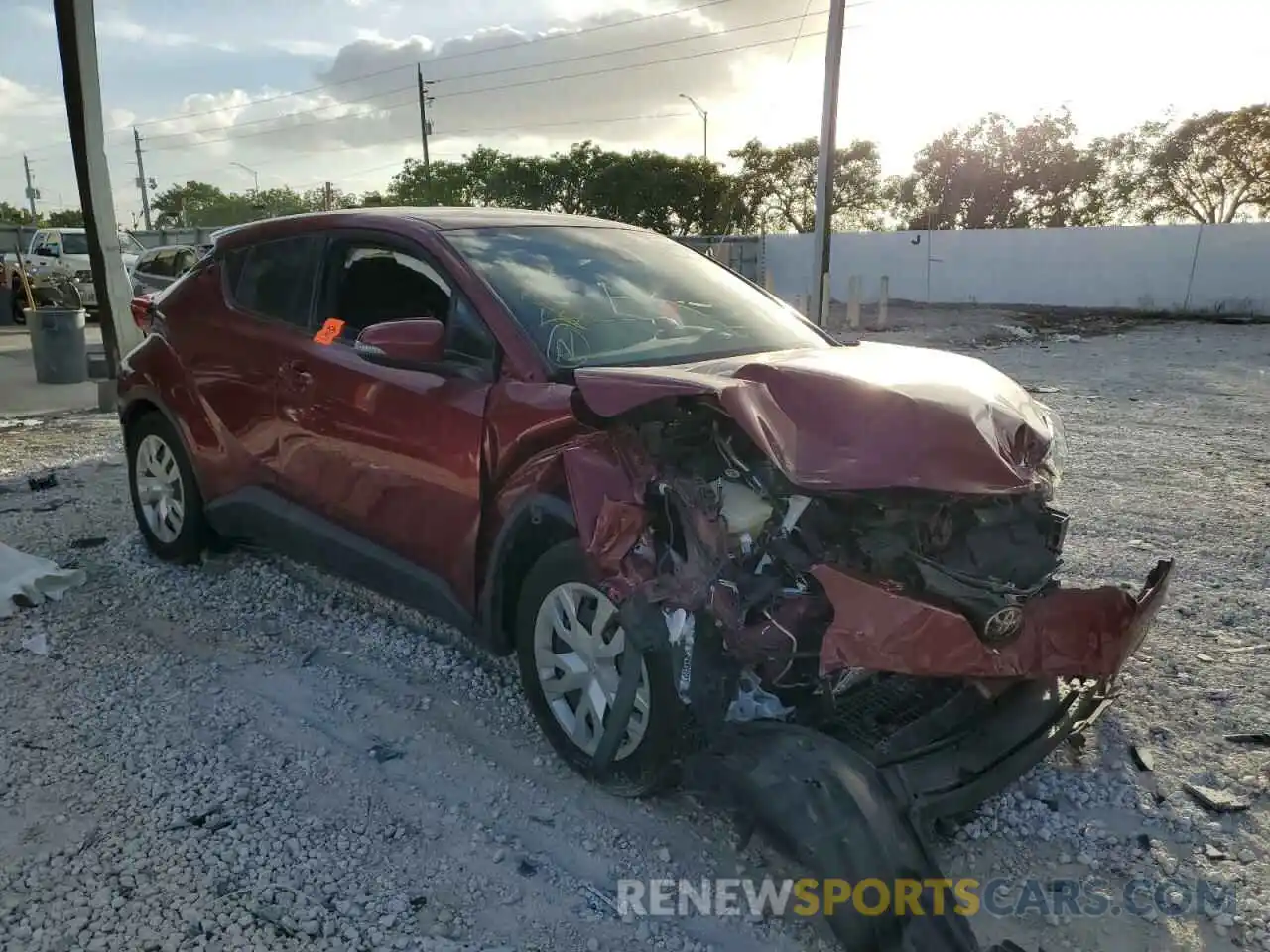 1 Photograph of a damaged car JTNKHMBX6K1022158 TOYOTA C-HR 2019