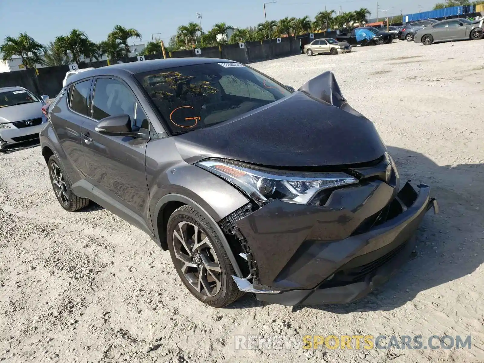 1 Photograph of a damaged car JTNKHMBX7K1017146 TOYOTA C-HR 2019