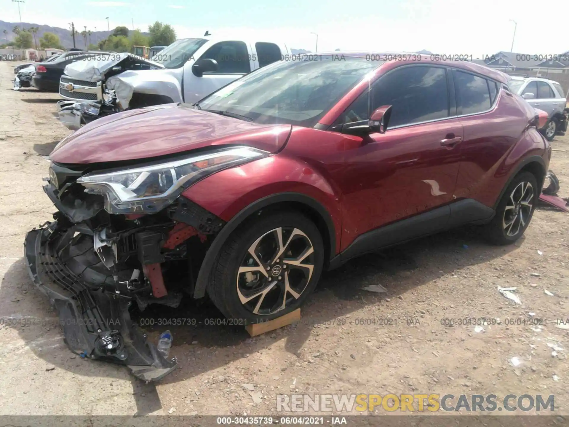 2 Photograph of a damaged car JTNKHMBX7K1021889 TOYOTA C-HR 2019