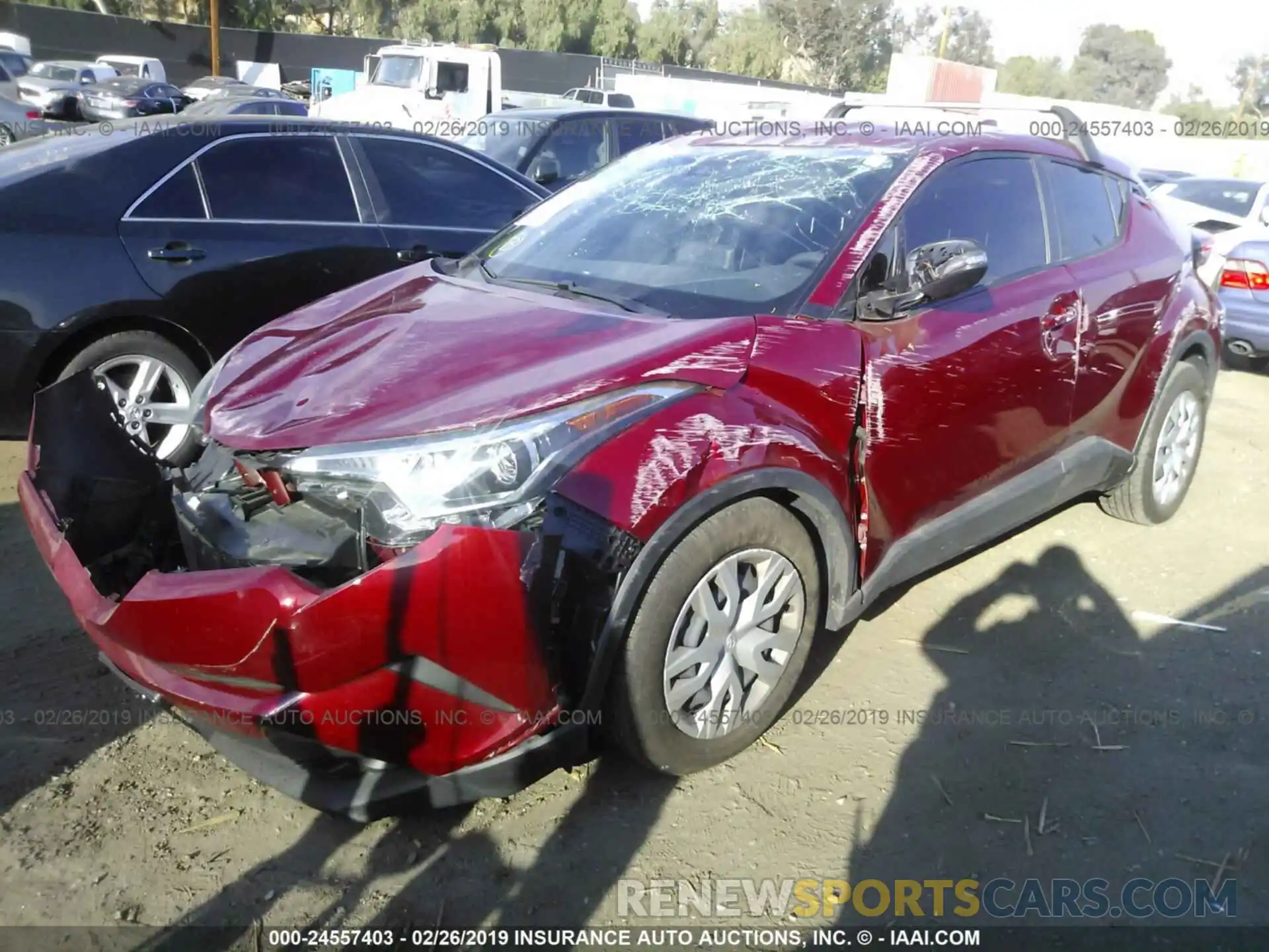 2 Photograph of a damaged car JTNKHMBX7K1023027 TOYOTA C-HR 2019