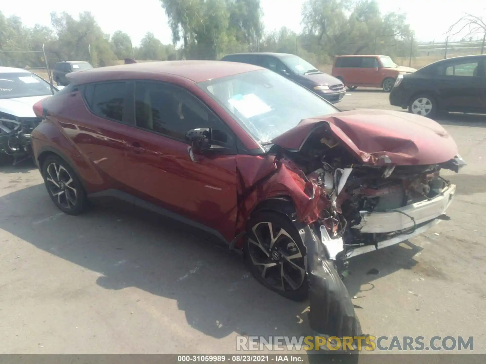 1 Photograph of a damaged car JTNKHMBX7K1031421 TOYOTA C-HR 2019