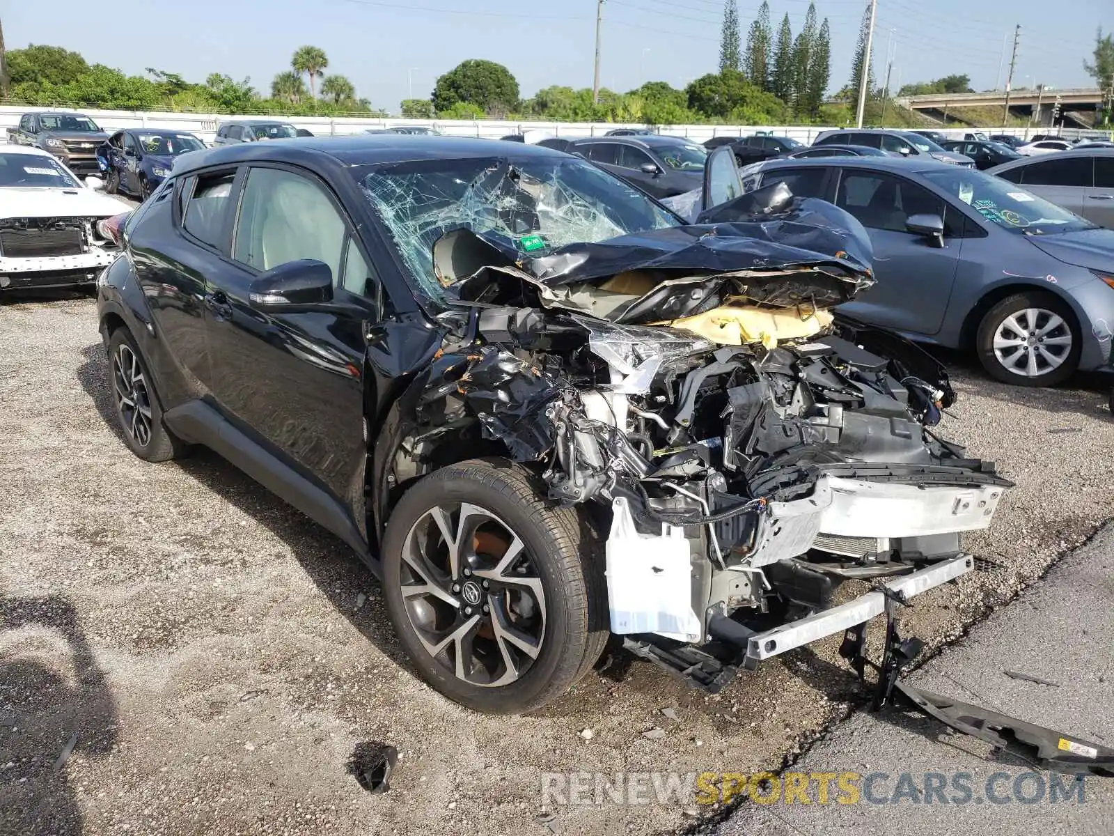 1 Photograph of a damaged car JTNKHMBX7K1057615 TOYOTA C-HR 2019