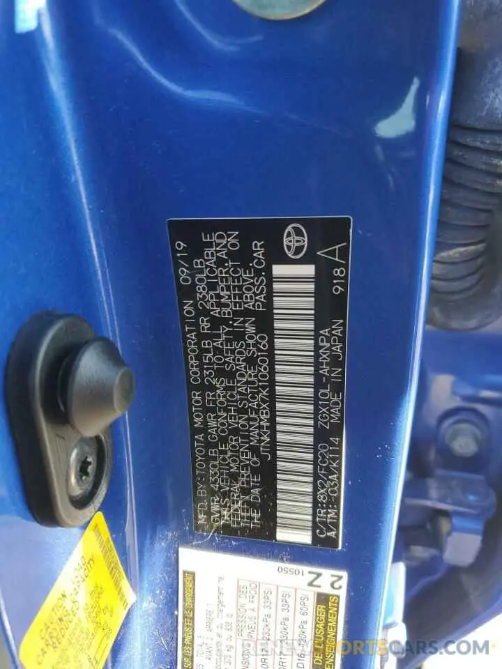 14 Photograph of a damaged car JTNKHMBX7K1060160 TOYOTA C-HR 2019