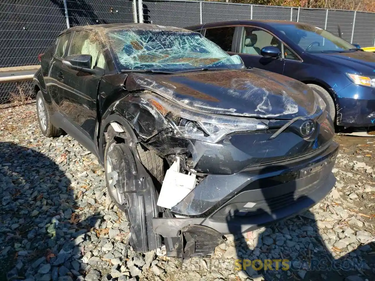 1 Photograph of a damaged car JTNKHMBX8K1015342 TOYOTA C-HR 2019