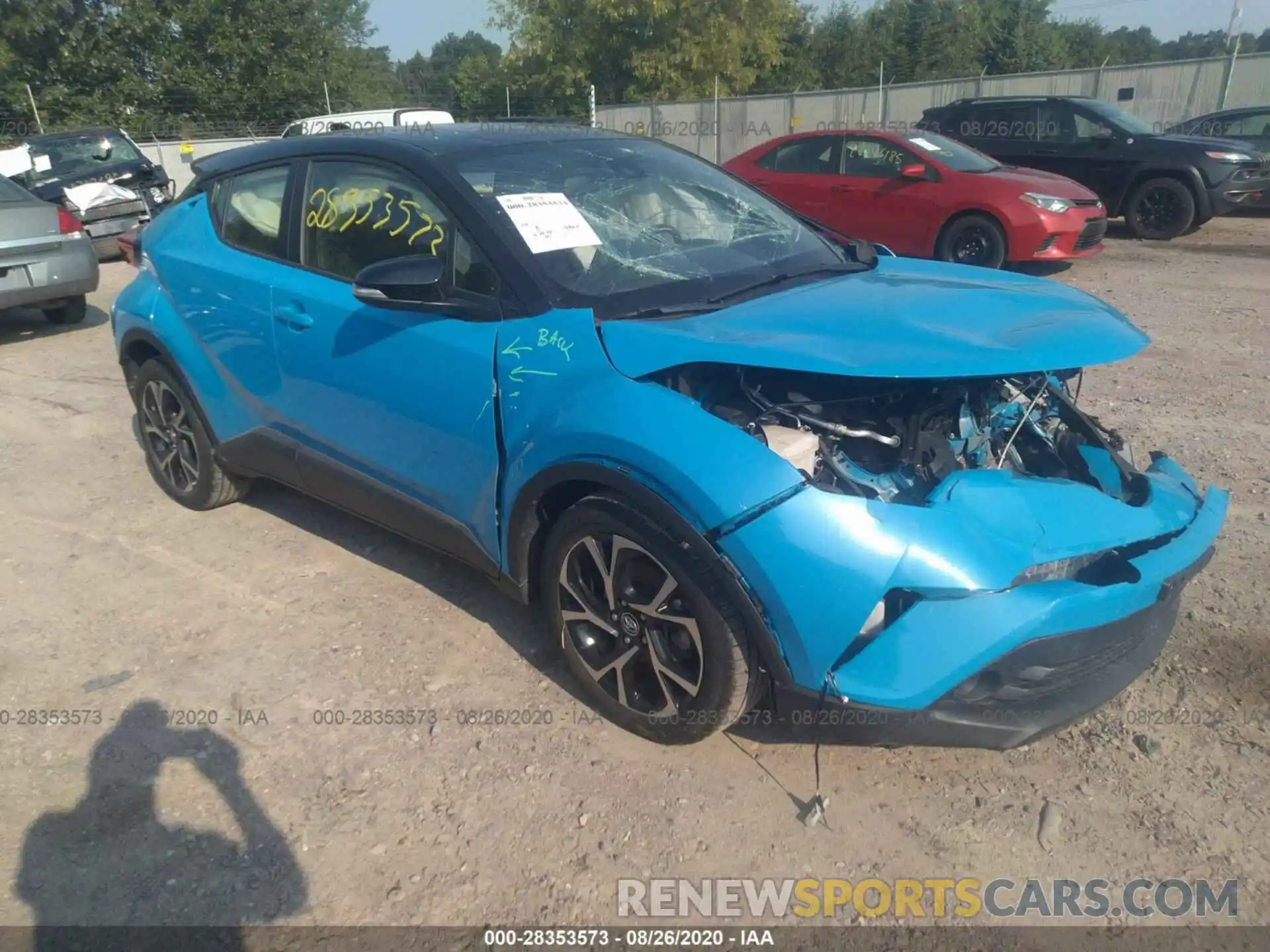 1 Photograph of a damaged car JTNKHMBX8K1020346 TOYOTA C-HR 2019