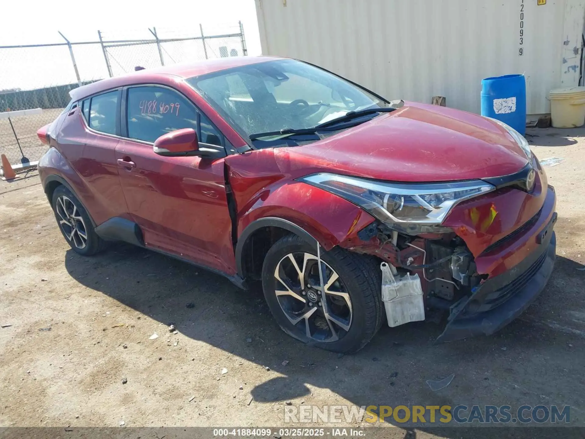 1 Photograph of a damaged car JTNKHMBX8K1031802 TOYOTA C-HR 2019