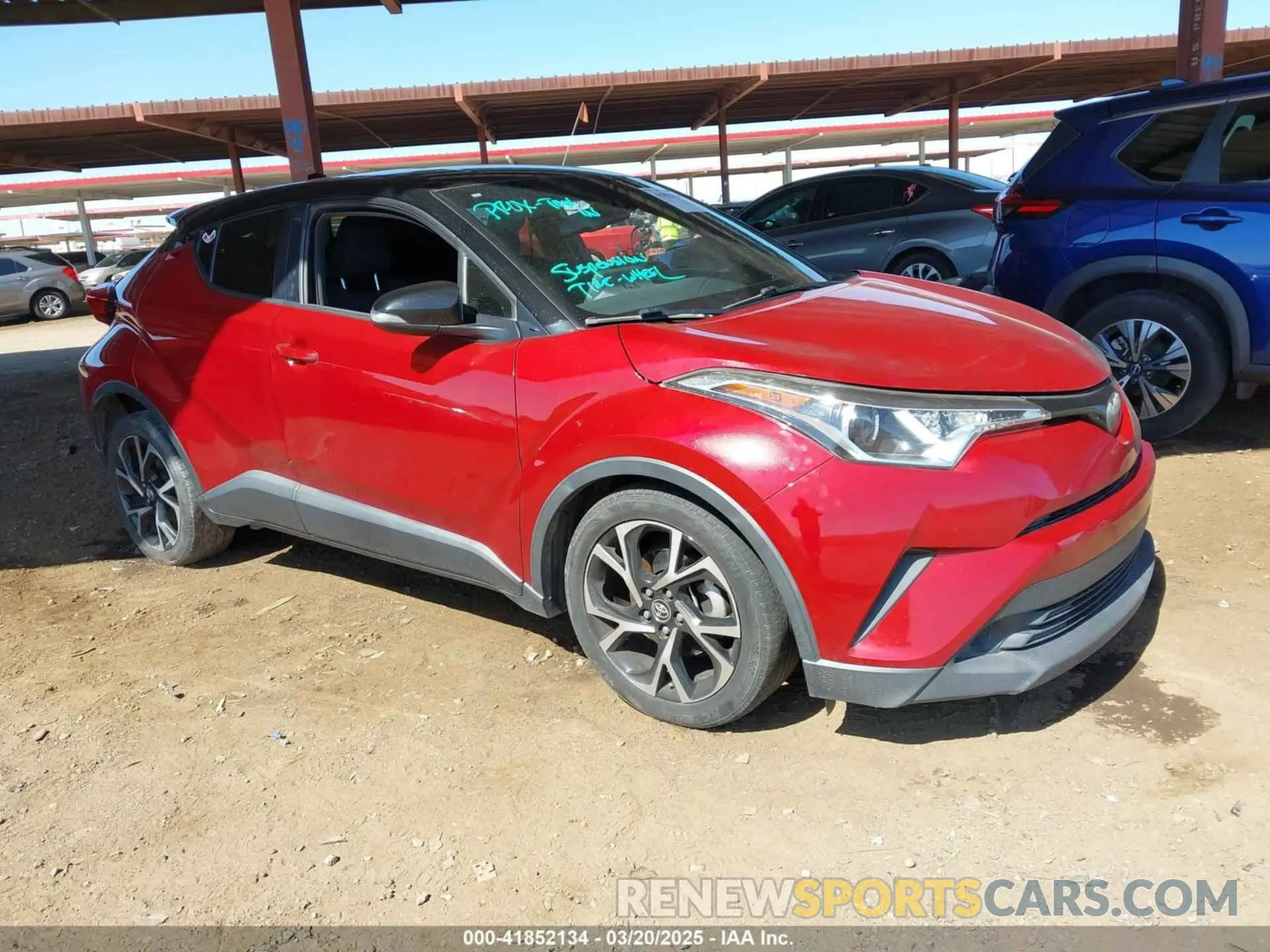 1 Photograph of a damaged car JTNKHMBX8K1032206 TOYOTA C-HR 2019