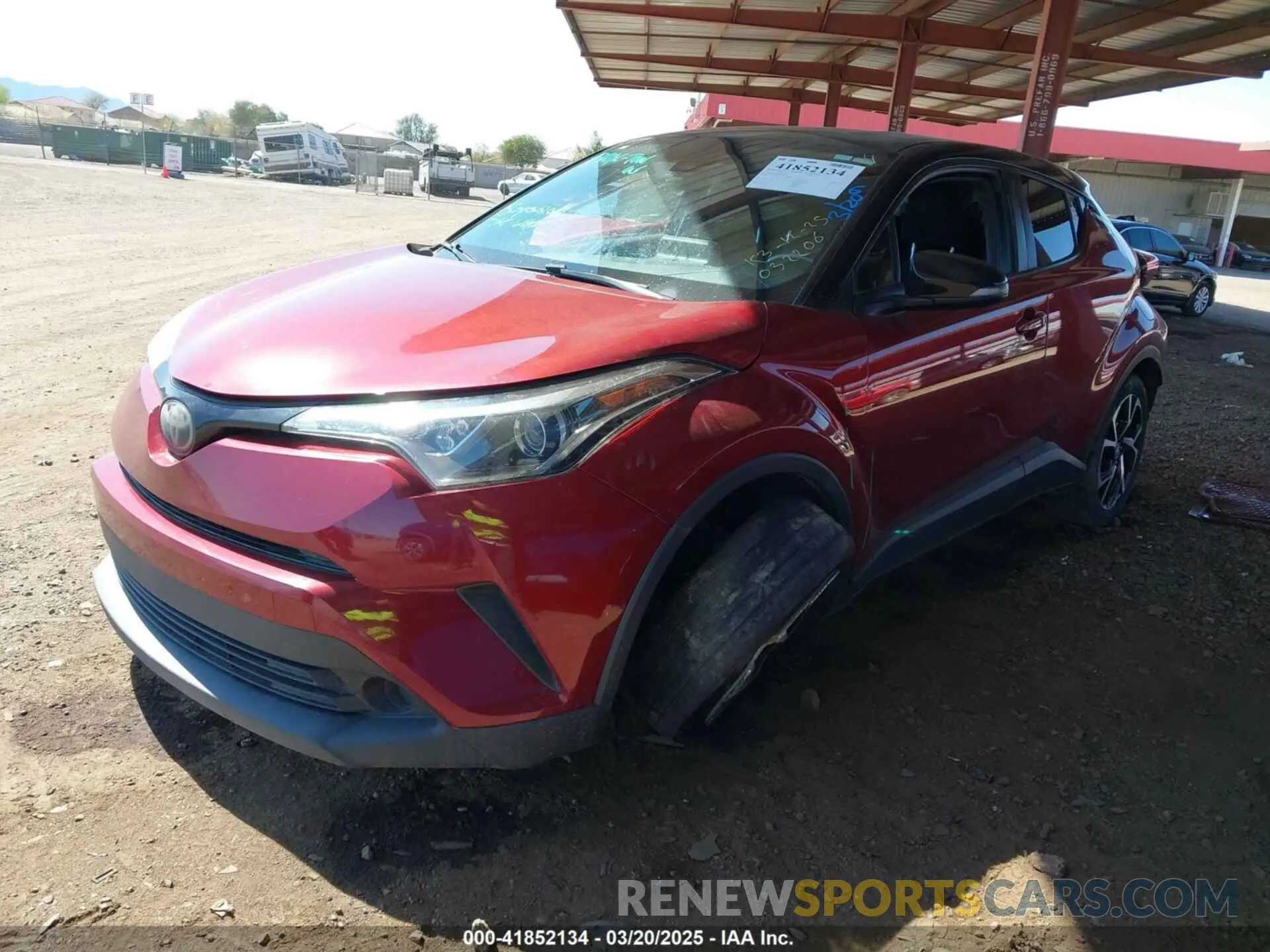 2 Photograph of a damaged car JTNKHMBX8K1032206 TOYOTA C-HR 2019