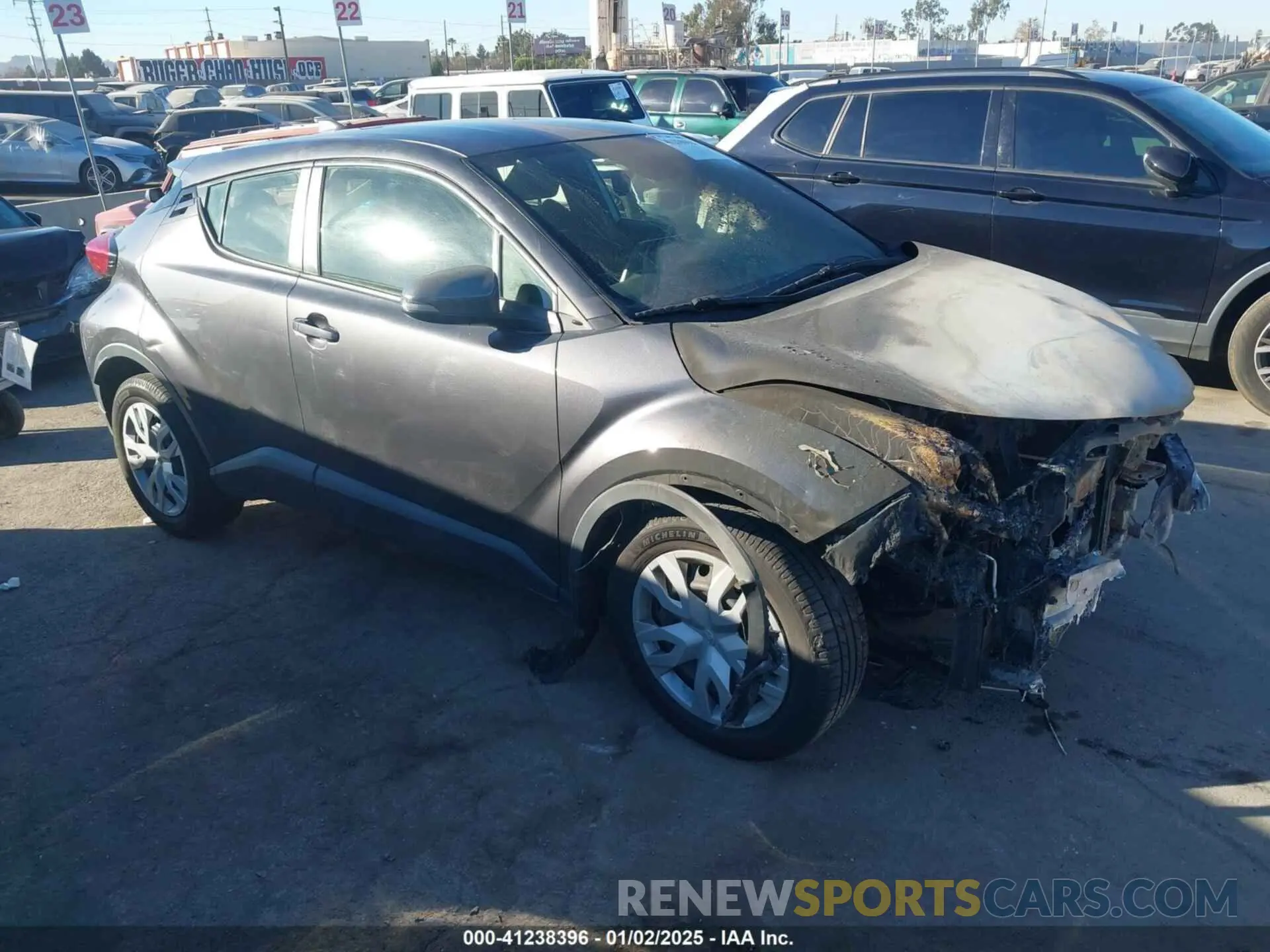 1 Photograph of a damaged car JTNKHMBX8K1037552 TOYOTA C-HR 2019